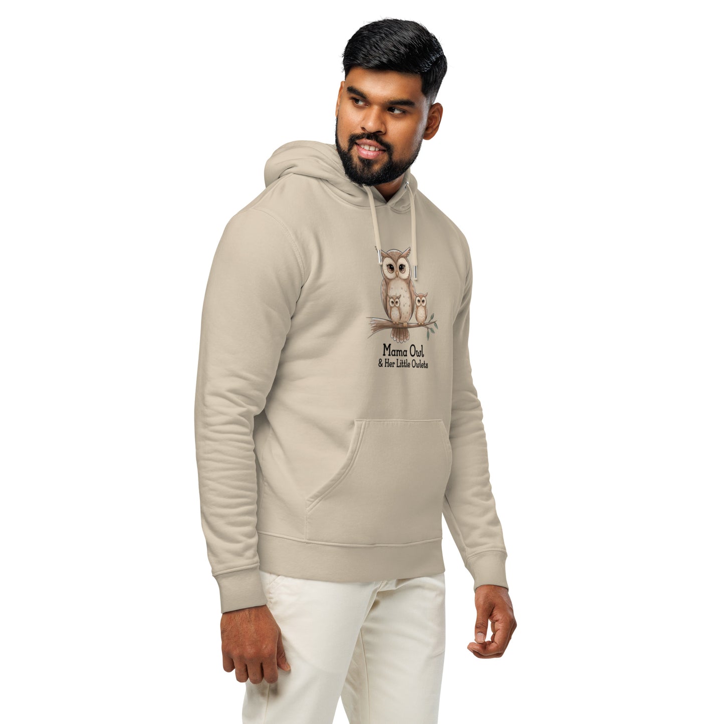 Unisex Essential Organic Hoodie – Owl-Themed Eco-Friendly & Sustainable Dudeily
