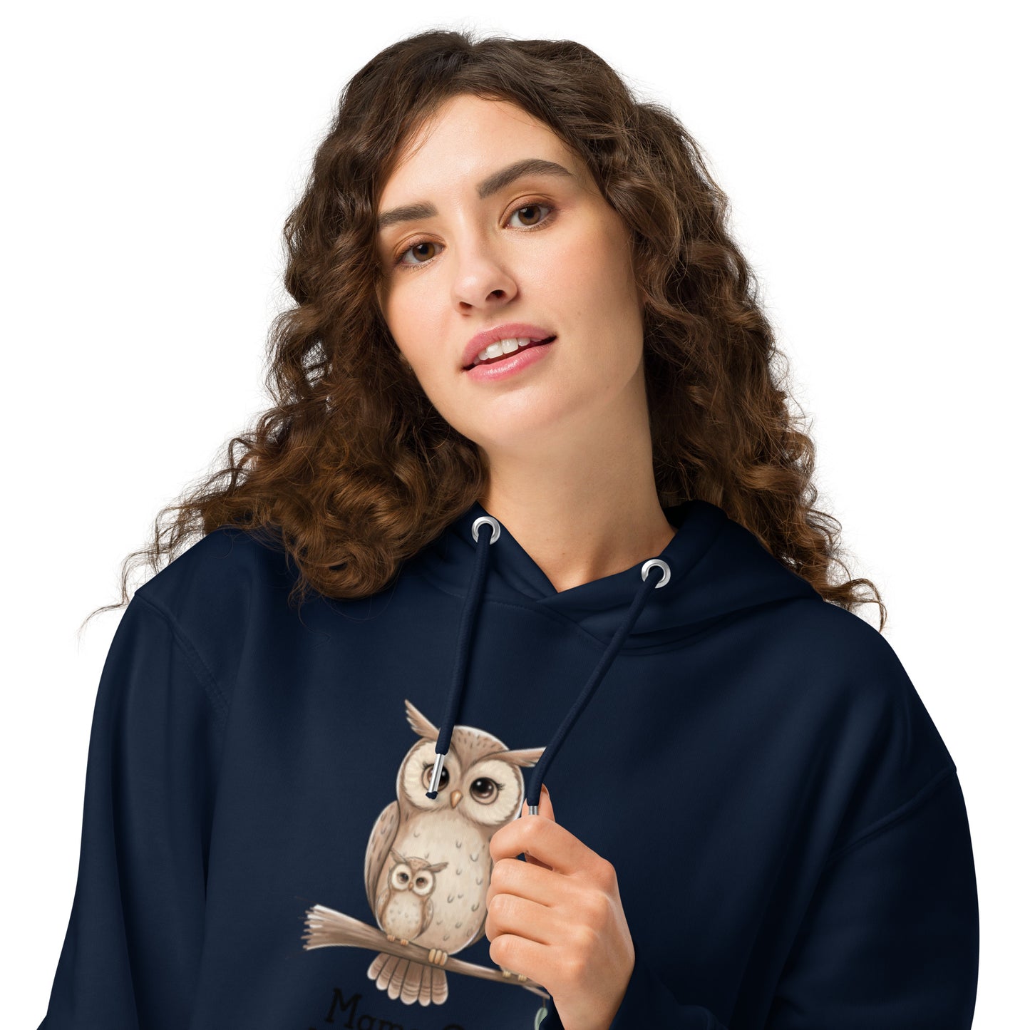 Unisex Essential Organic Hoodie – Owl-Themed Eco-Friendly & Sustainable Dudeily