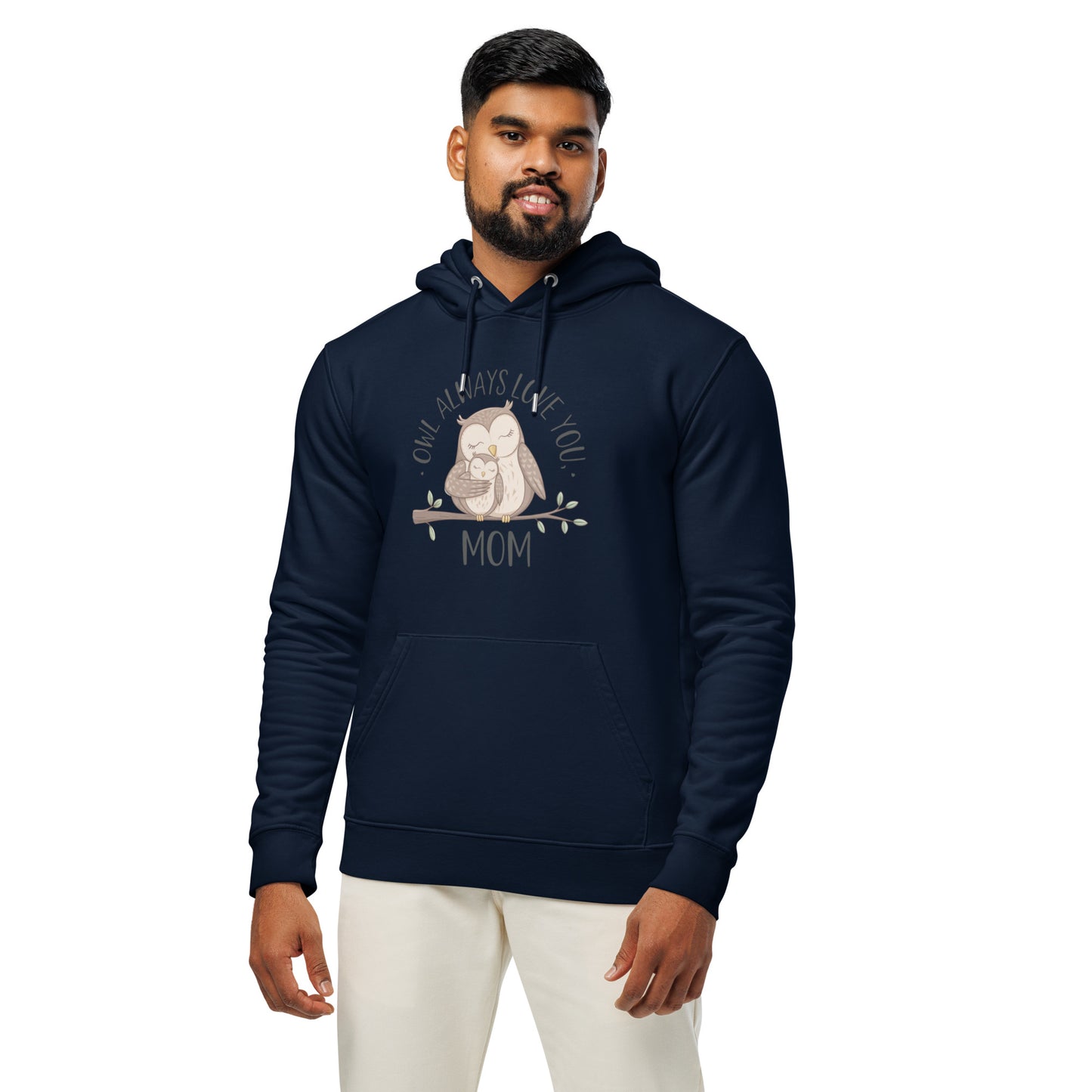 Unisex Essential Organic Hoodie – Sustainable Owl-Themed Pullover for Comfort & Style Dudeily
