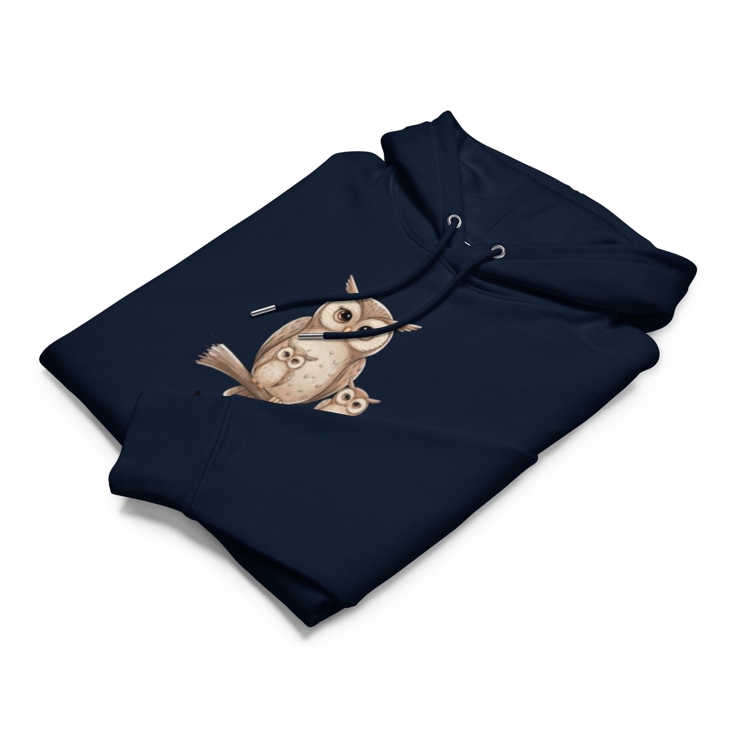 Unisex Essential Organic Hoodie – Owl-Themed Eco-Friendly & Sustainable Dudeily