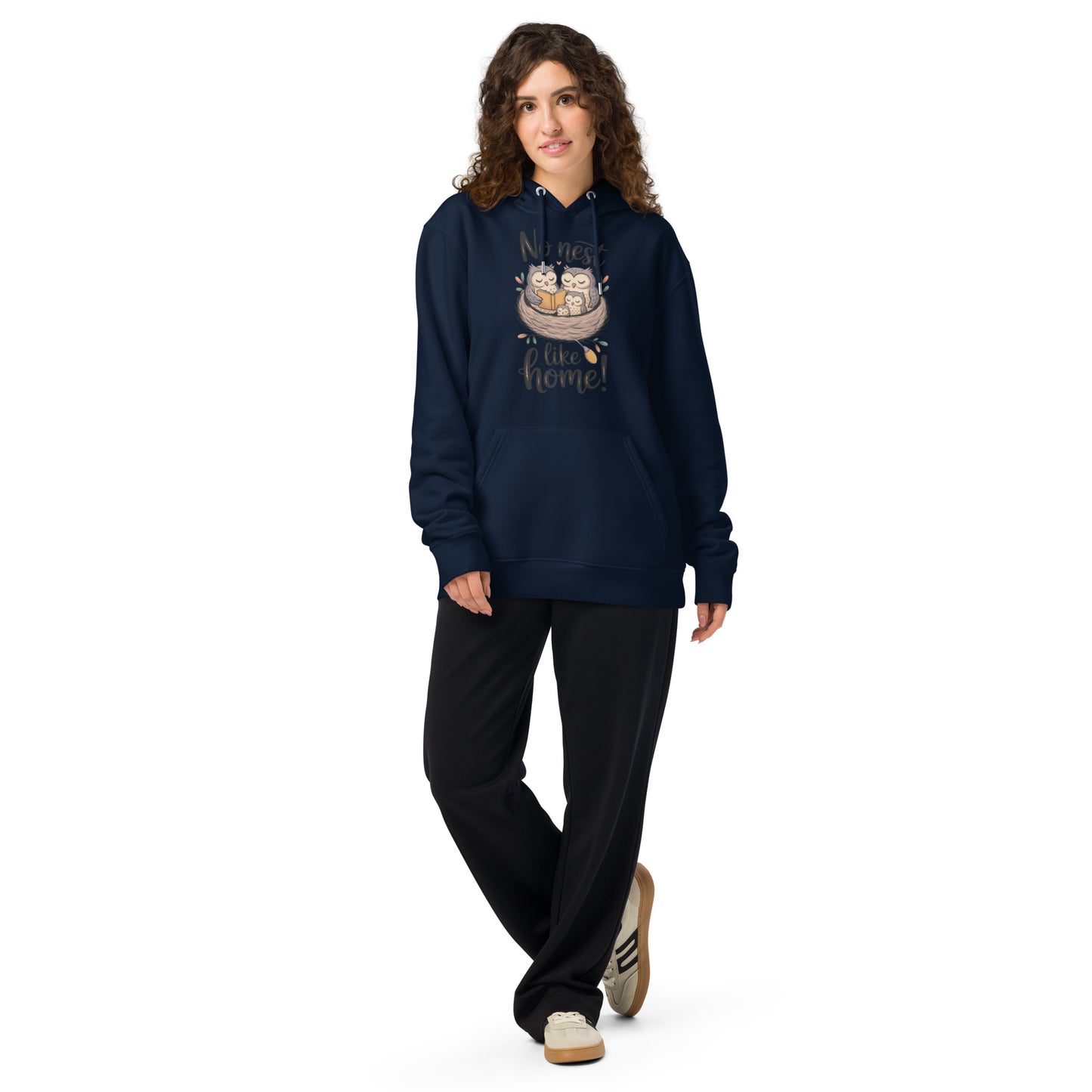 The OwlNest Unisex Essential Organic Hoodie – Eco-Friendly & Timeless French Navy Dudeily