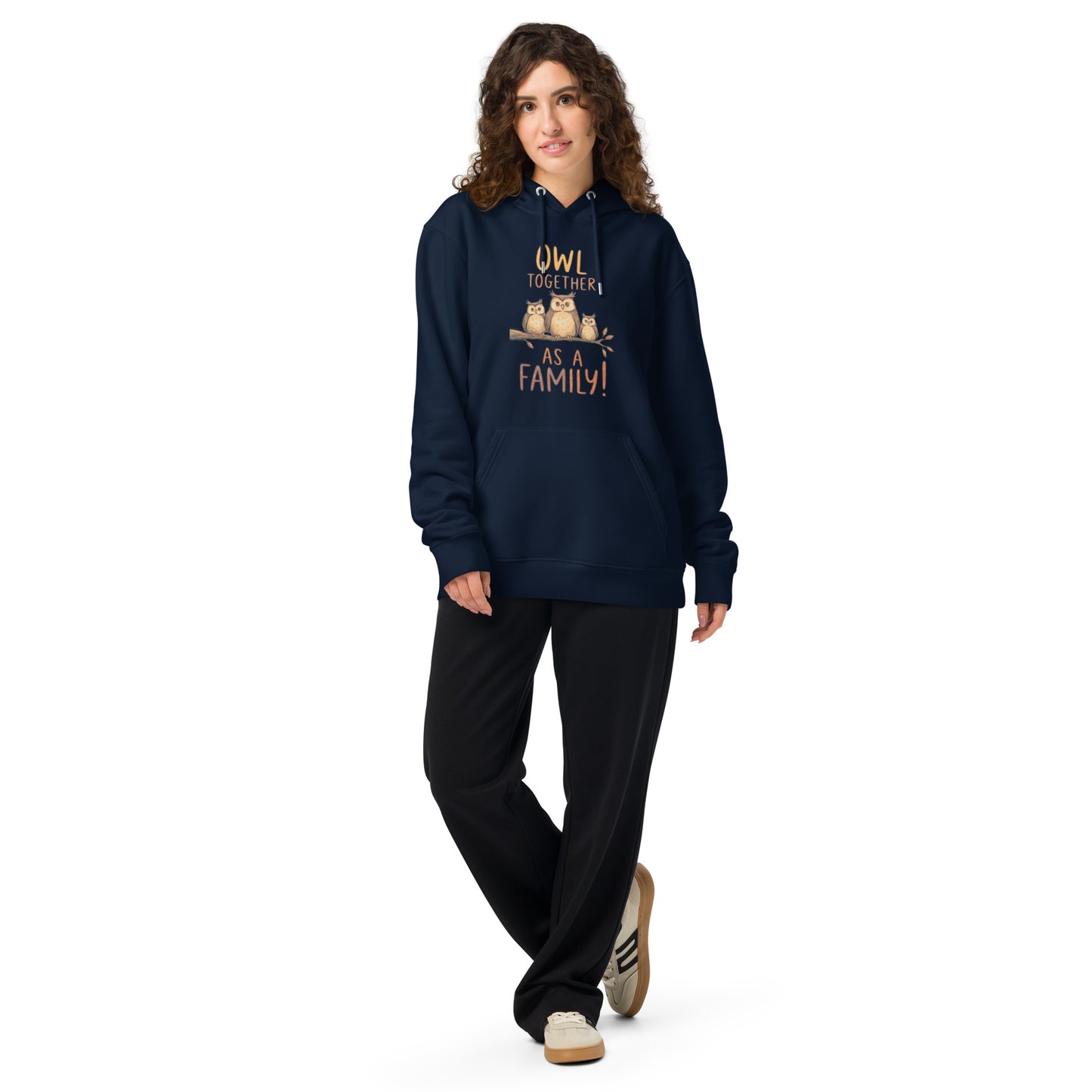 OwlNest Unisex Essential Organic Hoodie – Everyday Eco Comfort French Navy Dudeily