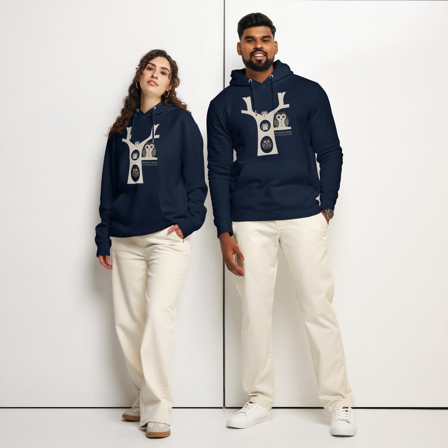 OwlNest Unisex Essential Organic Hoodie – Sustainable Fashion USA | Family Day Edition Dudeily