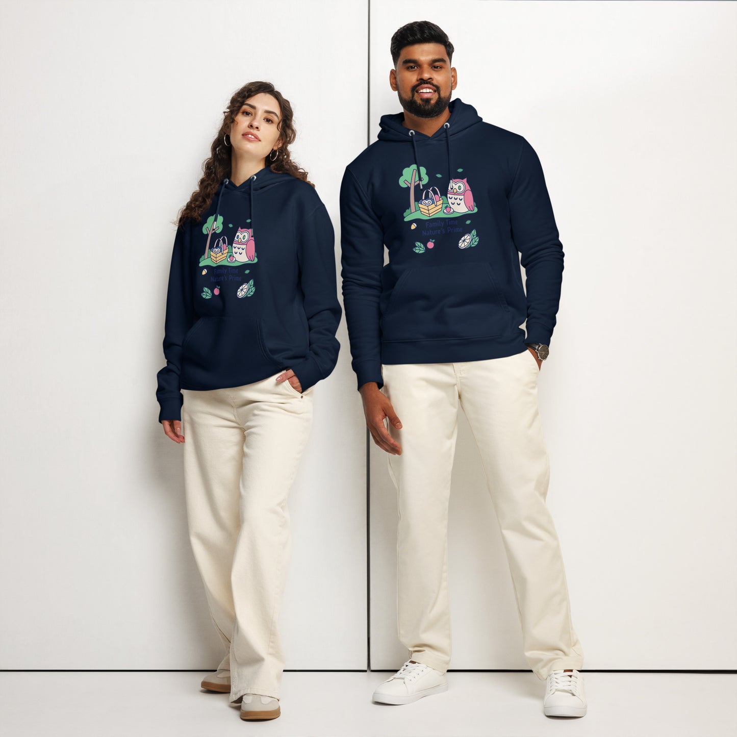 Unisex Essential Organic Hoodie – OwlNest Sustainable Fashion for Cozy Family Day Moments Dudeily