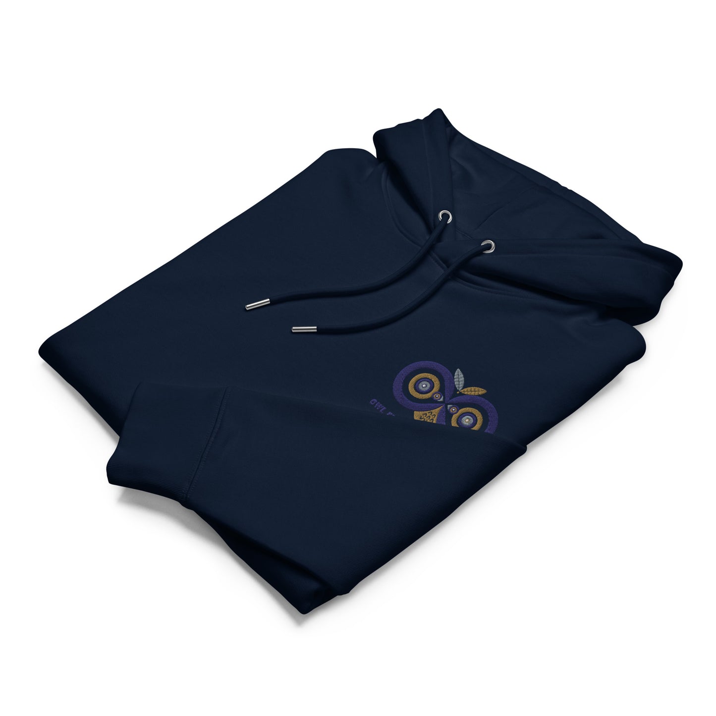 Unisex Essential Organic Hoodie: Owl Eyes on the Future | Owl Embroidered Eco-Friendly Fashion Dudeily