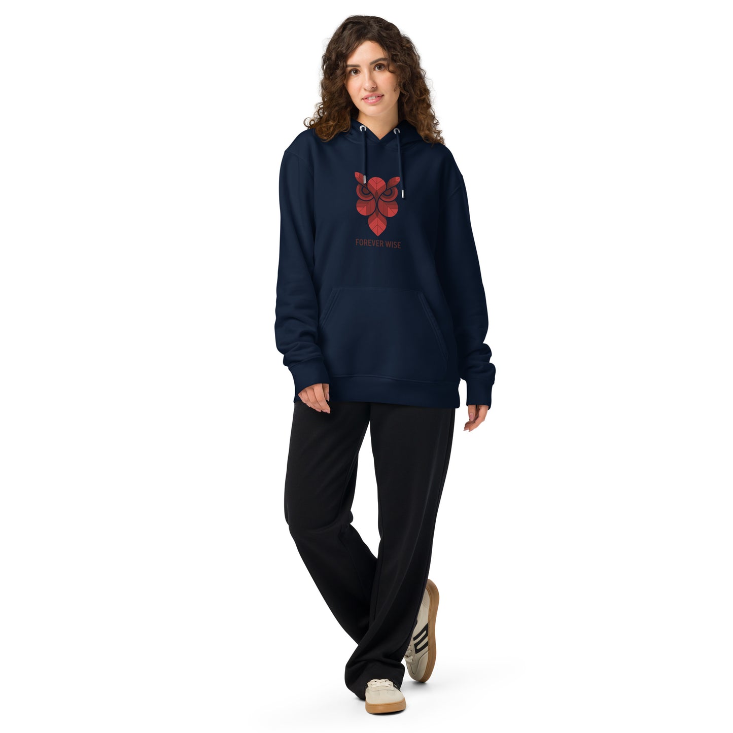 Unisex Essential Organic Hoodie: 'Forever Wise' | Sustainable Owl Fashion USA Dudeily