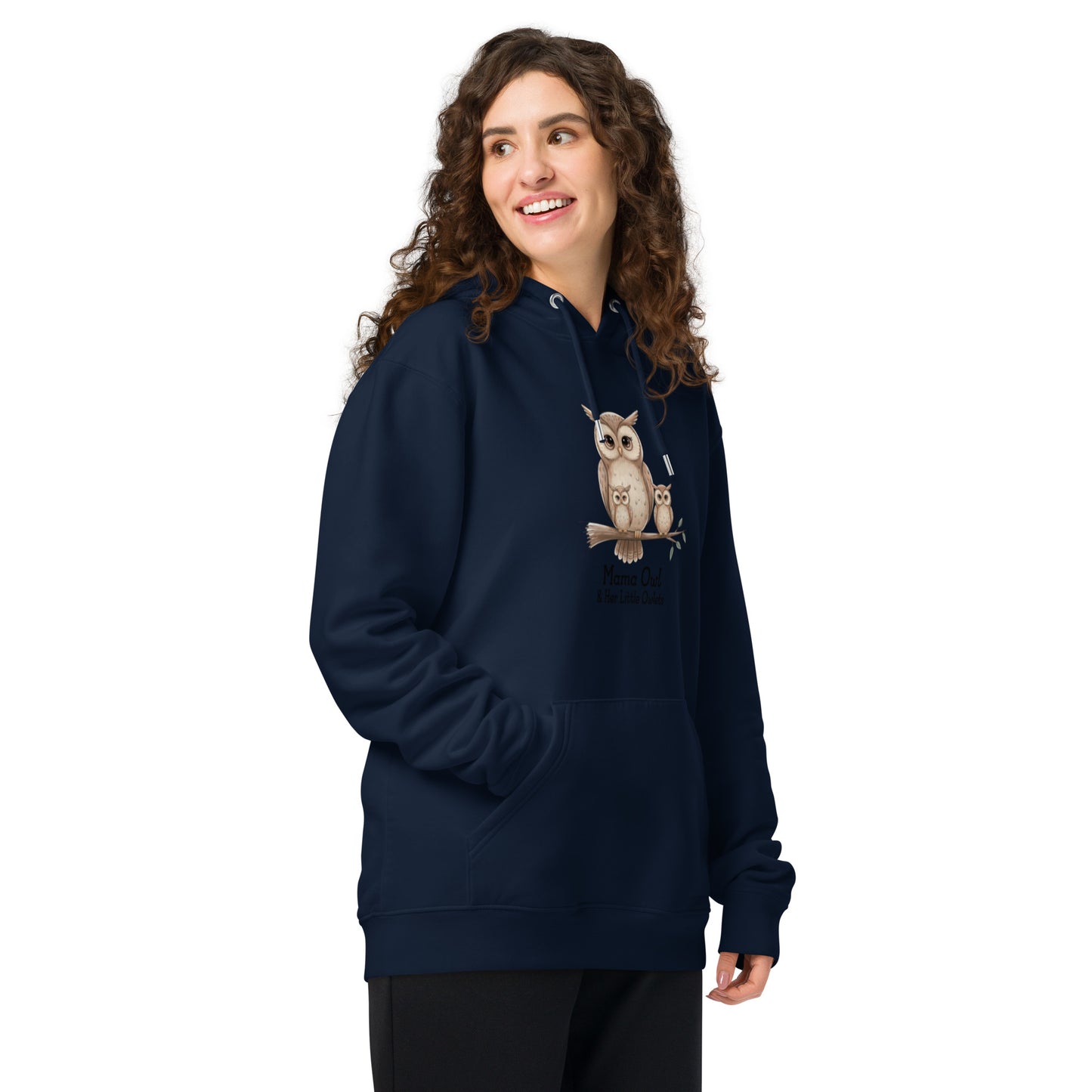 Unisex Essential Organic Hoodie – Owl-Themed Eco-Friendly & Sustainable Dudeily