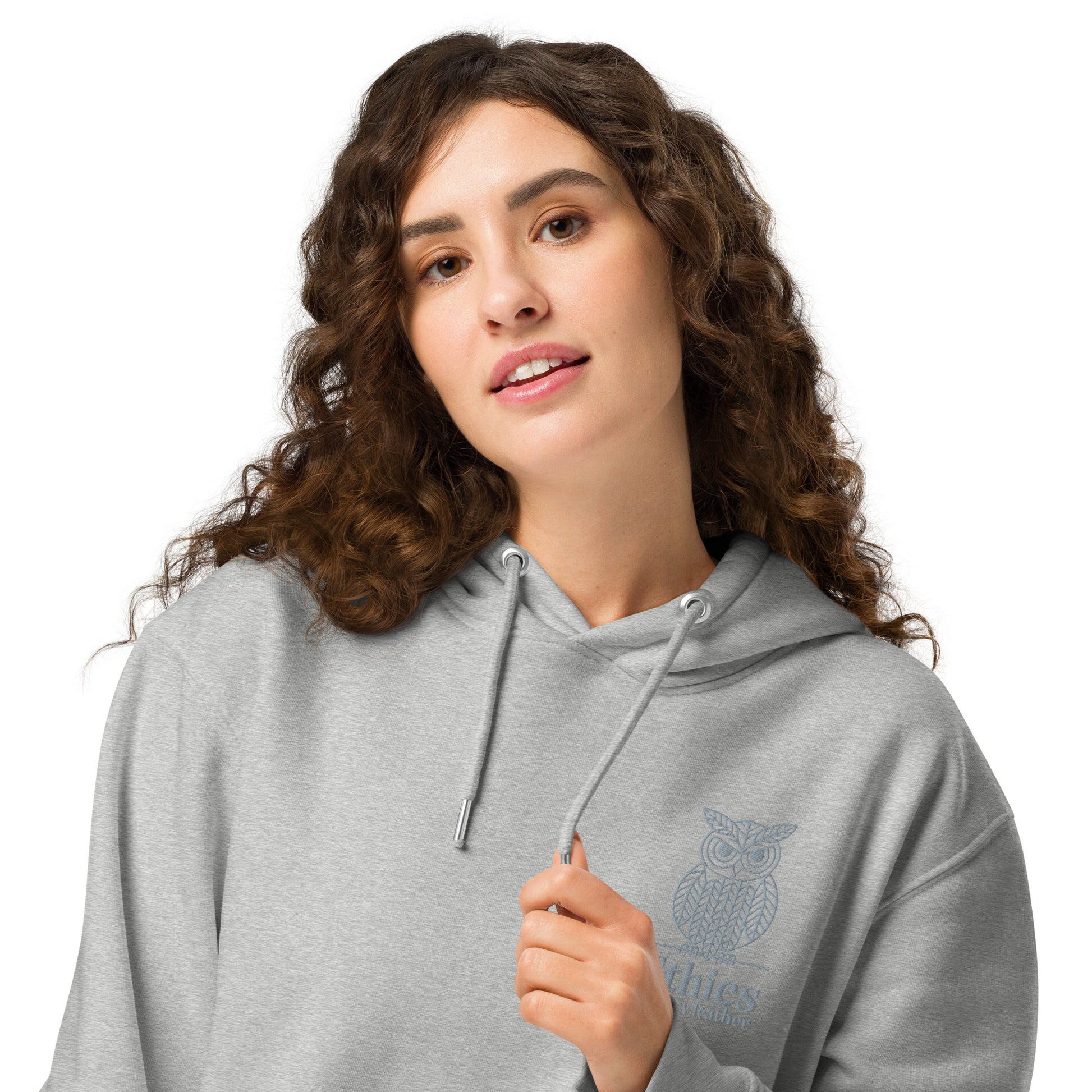Owl Unisex Essential Organic Hoodie – "Ethics in Every Feather" | Sustainable Fashion Dudeily