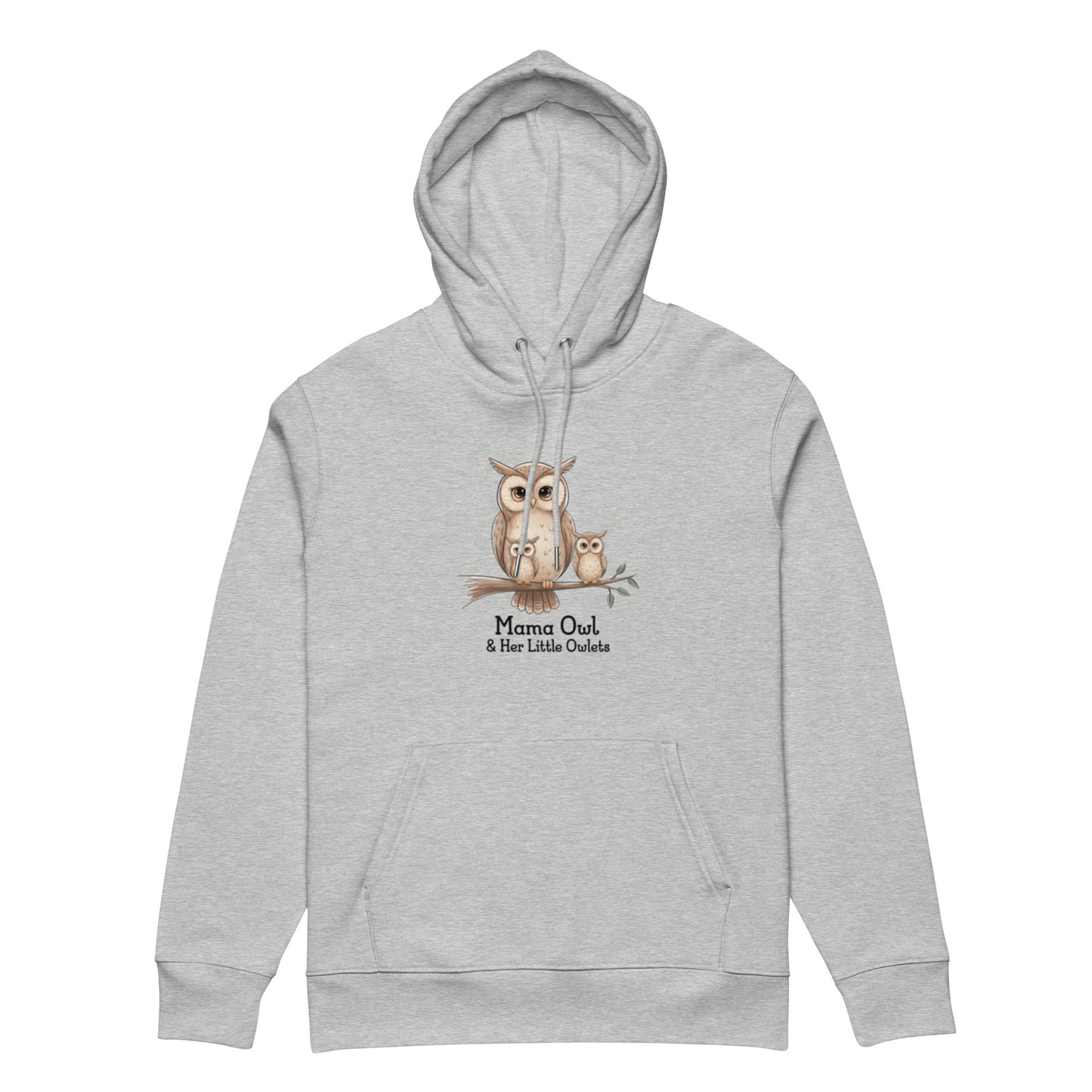 Unisex Essential Organic Hoodie – Owl-Themed Eco-Friendly & Sustainable Dudeily