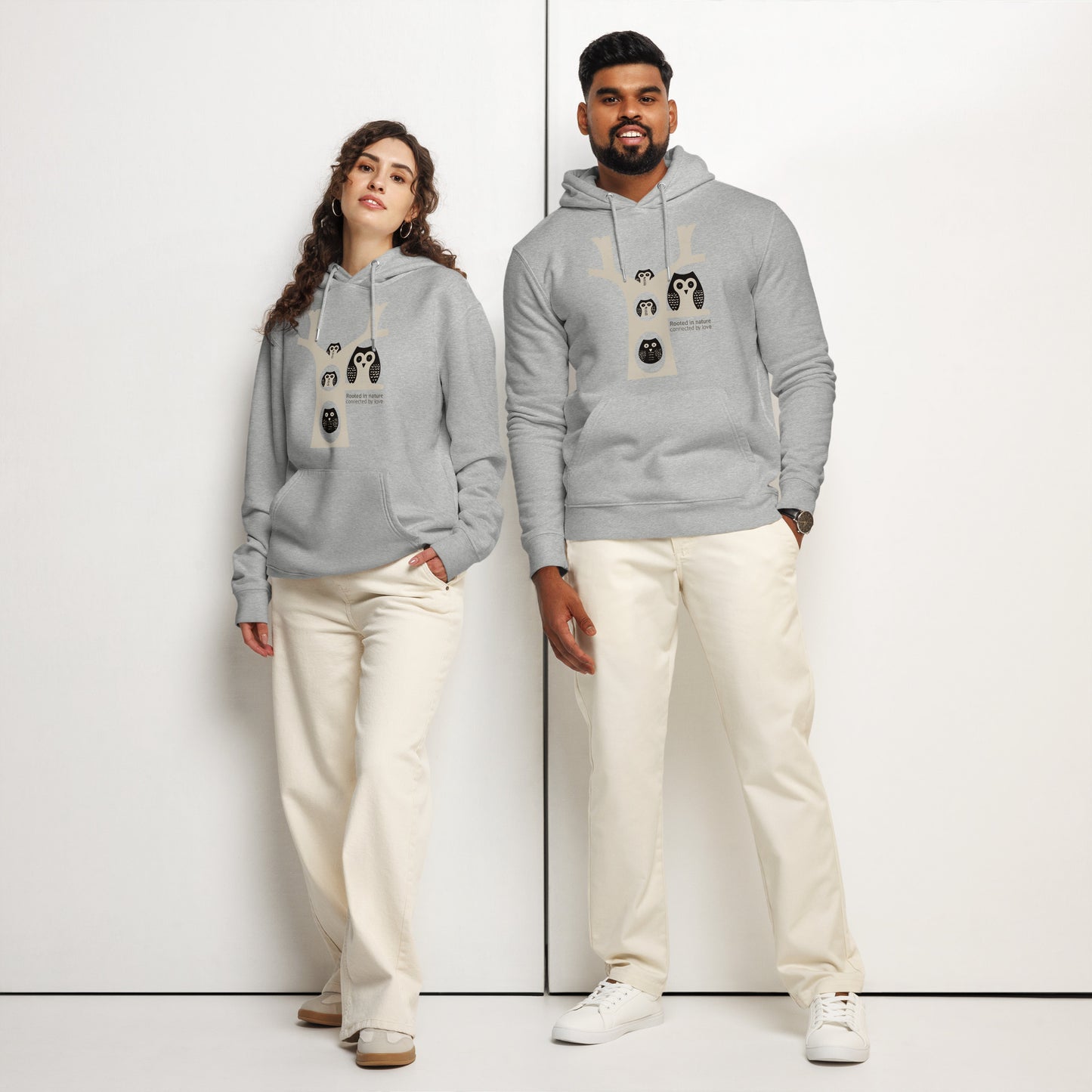 OwlNest Unisex Essential Organic Hoodie – Sustainable Fashion USA | Family Day Edition Dudeily