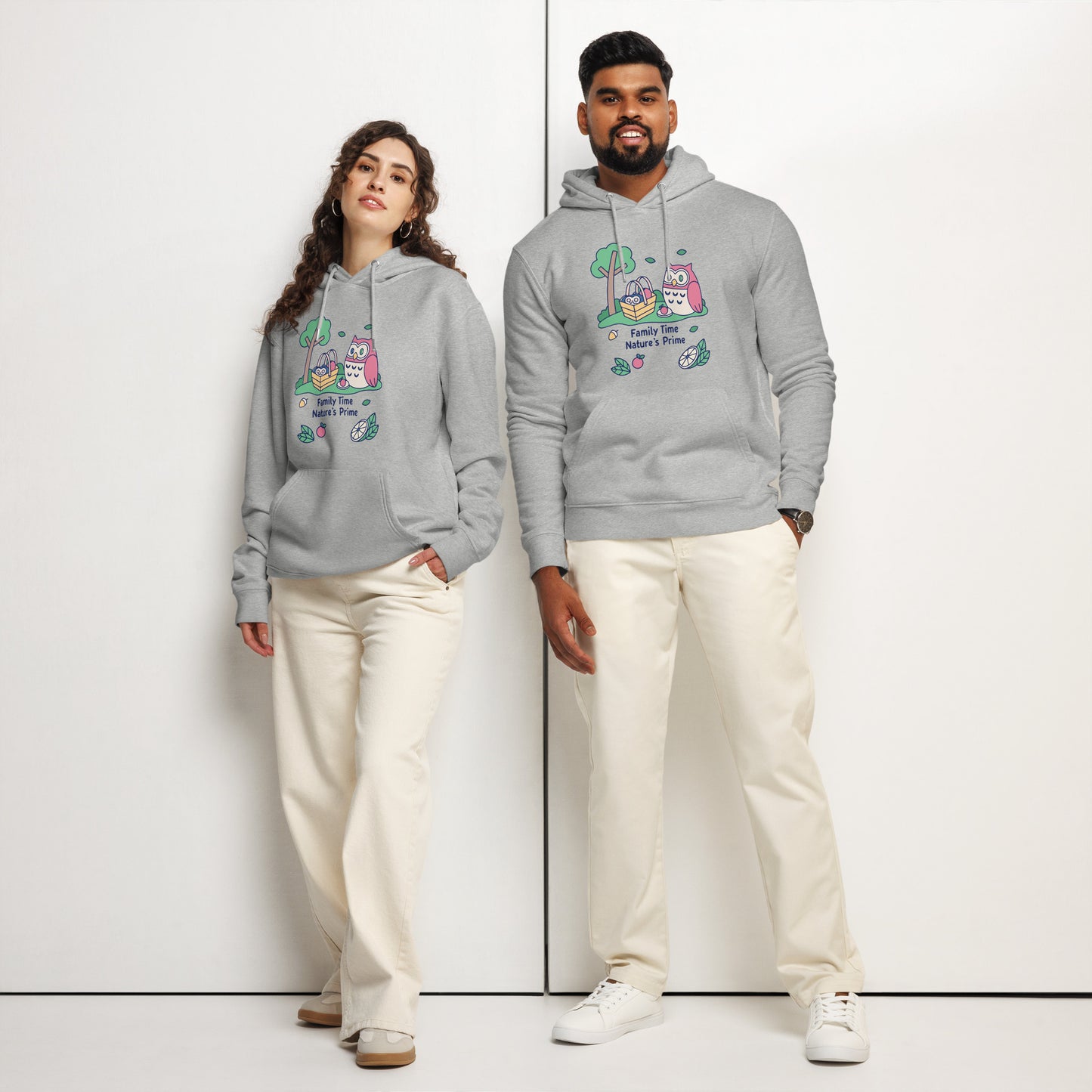 Unisex Essential Organic Hoodie – OwlNest Sustainable Fashion for Cozy Family Day Moments Dudeily