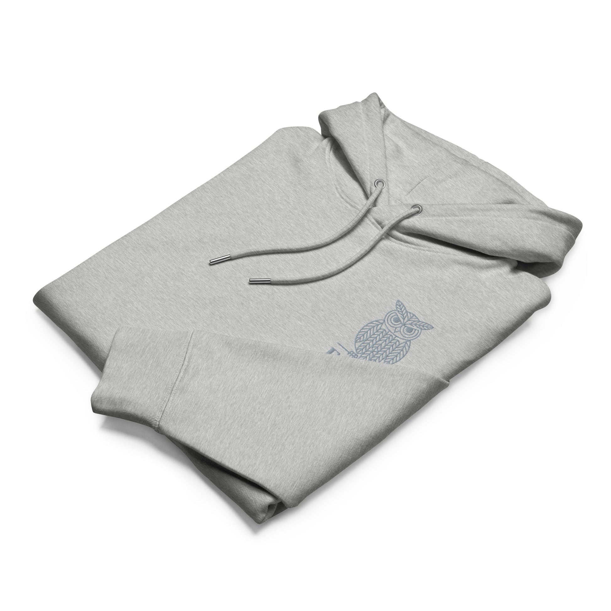 Owl Unisex Essential Organic Hoodie – "Ethics in Every Feather" | Sustainable Fashion Dudeily