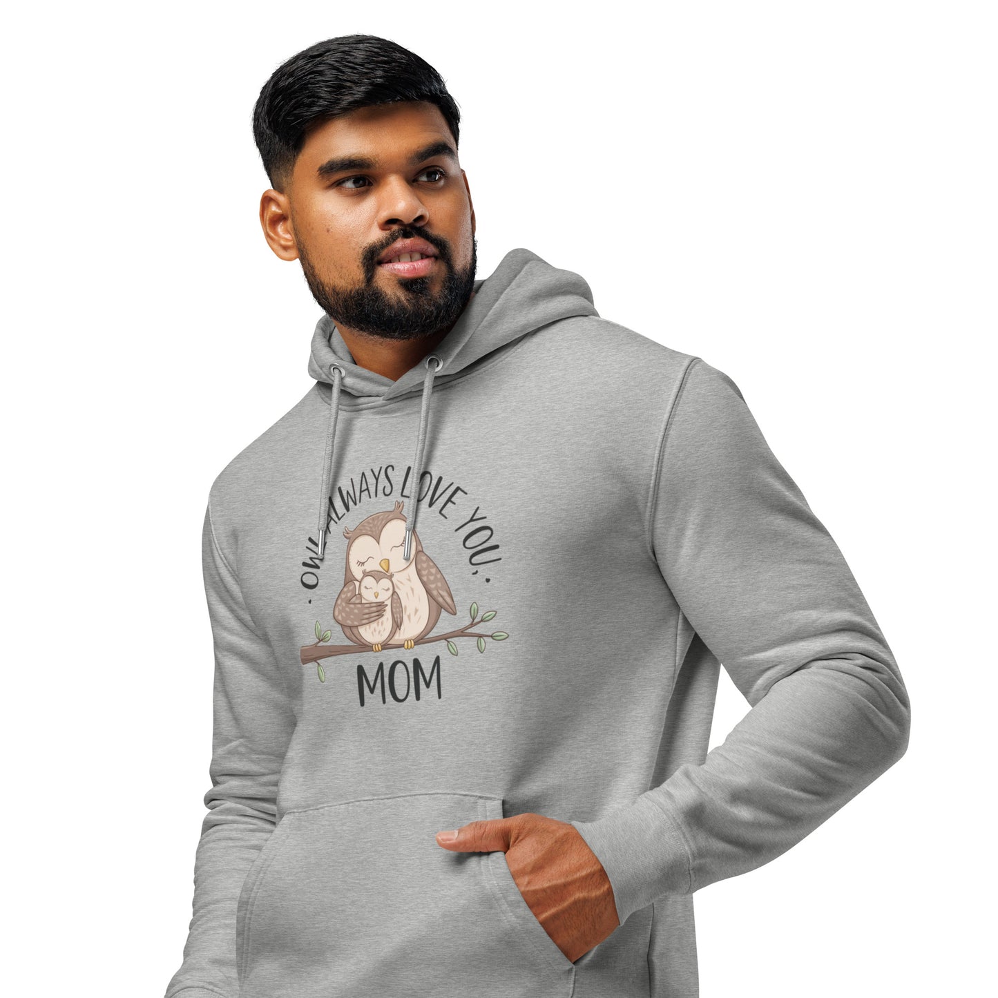 Unisex Essential Organic Hoodie – Sustainable Owl-Themed Pullover for Comfort & Style Dudeily