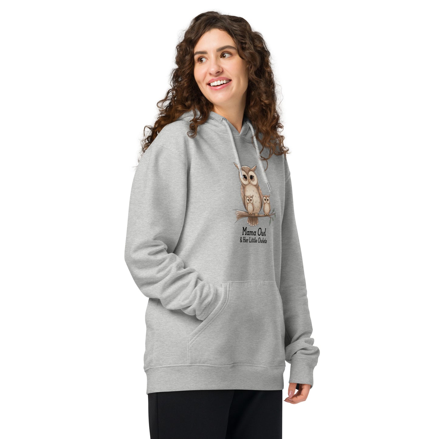 Unisex Essential Organic Hoodie – Owl-Themed Eco-Friendly & Sustainable Dudeily