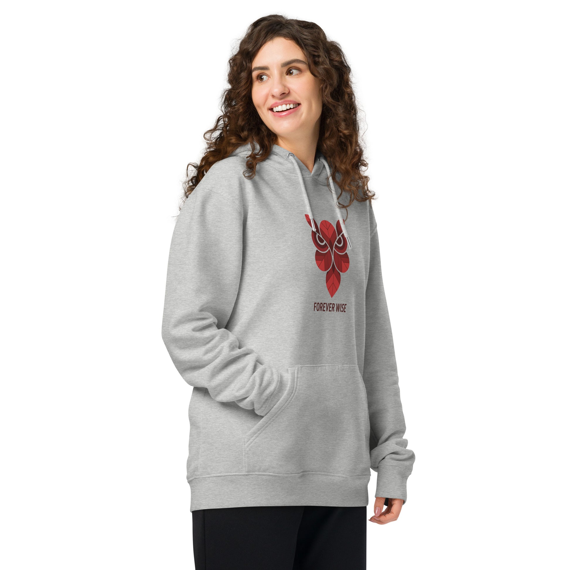 Unisex Essential Organic Hoodie: 'Forever Wise' | Sustainable Owl Fashion USA Dudeily