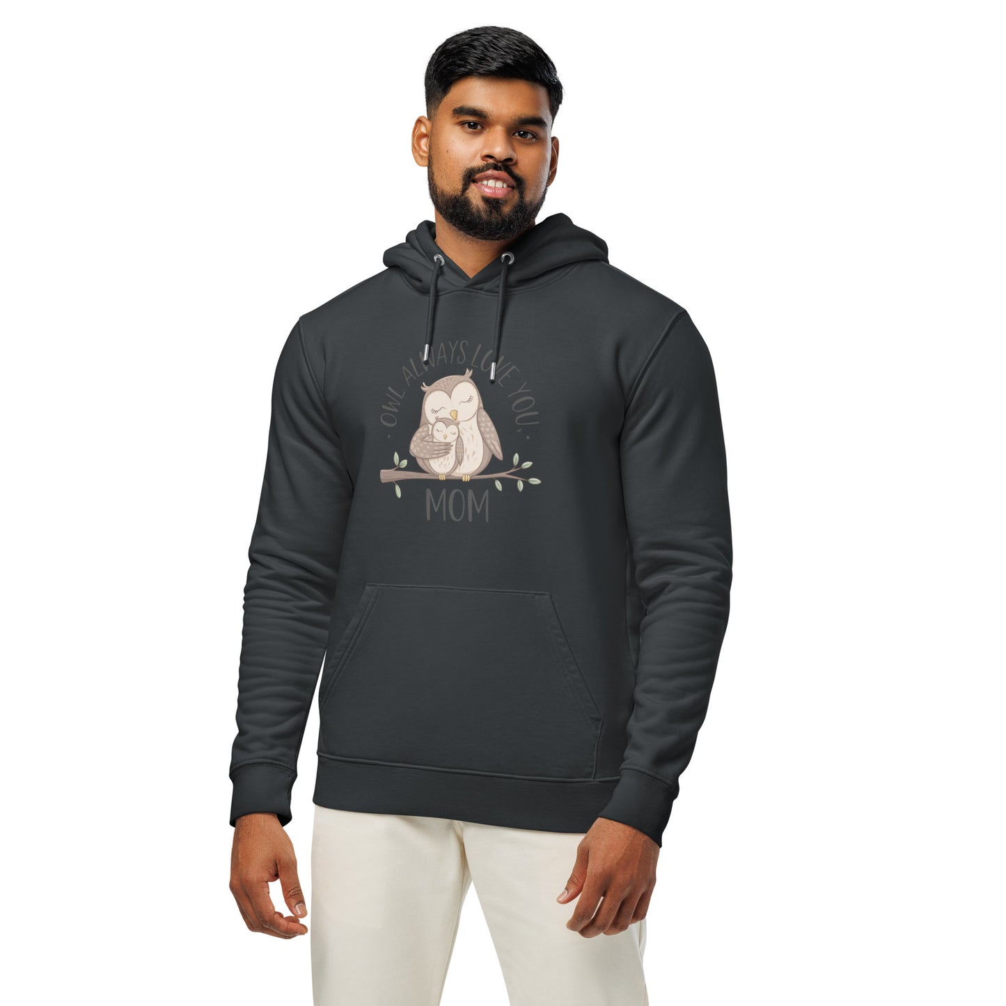 Unisex Essential Organic Hoodie – Sustainable Owl-Themed Pullover for Comfort & Style Dudeily