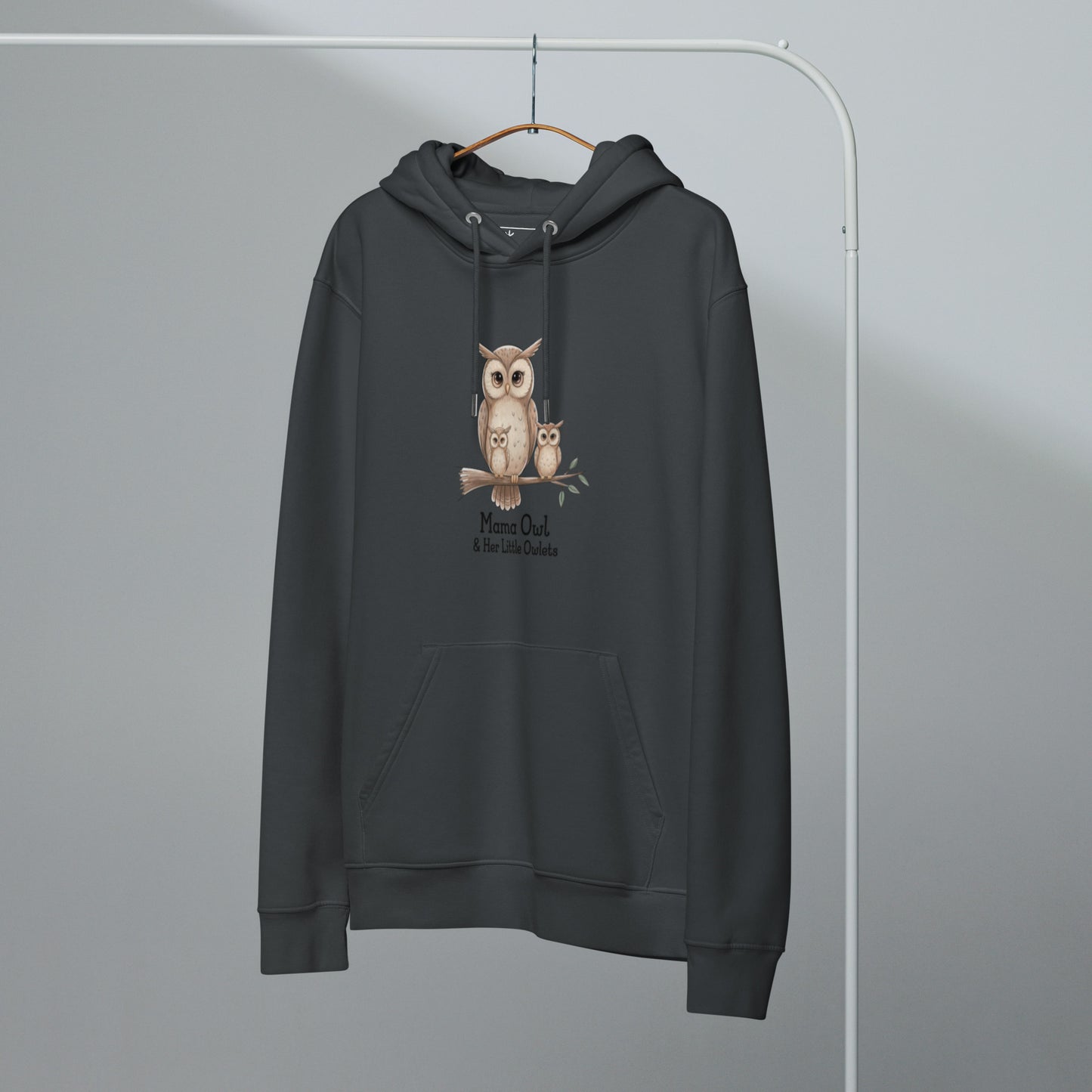 Unisex Essential Organic Hoodie – Owl-Themed Eco-Friendly & Sustainable Dudeily