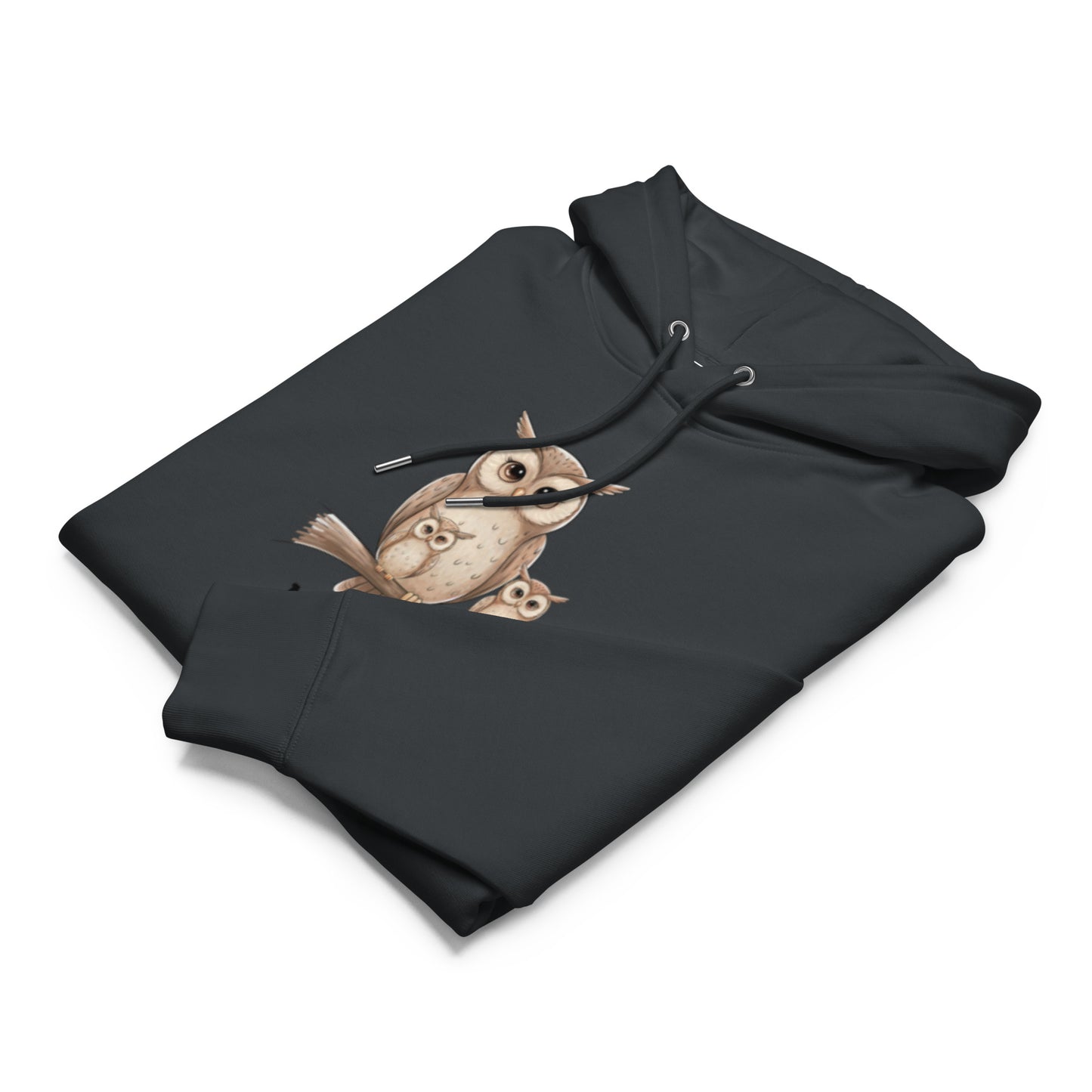 Unisex Essential Organic Hoodie – Owl-Themed Eco-Friendly & Sustainable Dudeily