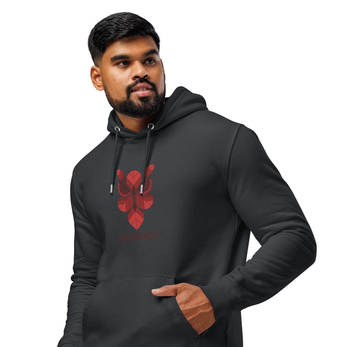 Unisex Essential Organic Hoodie: 'Forever Wise' | Sustainable Owl Fashion USA Dudeily