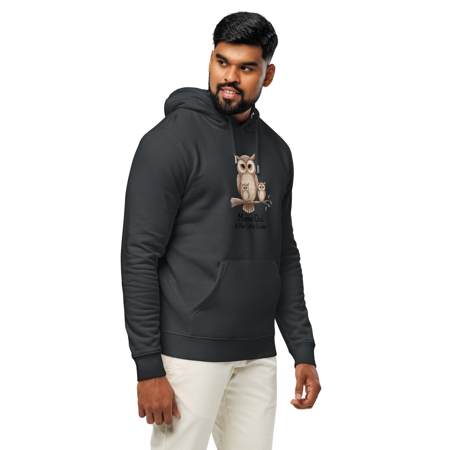 Unisex Essential Organic Hoodie – Owl-Themed Eco-Friendly & Sustainable Dudeily