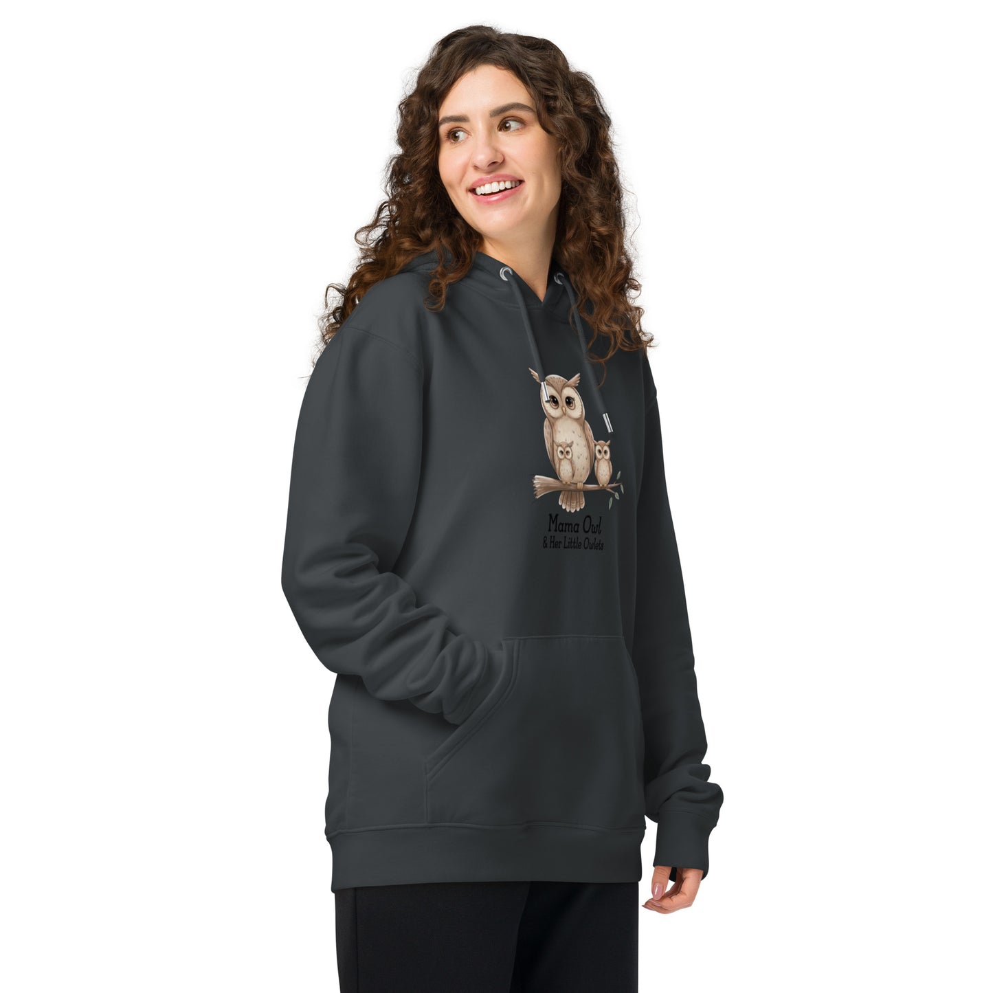 Unisex Essential Organic Hoodie – Owl-Themed Eco-Friendly & Sustainable Dudeily