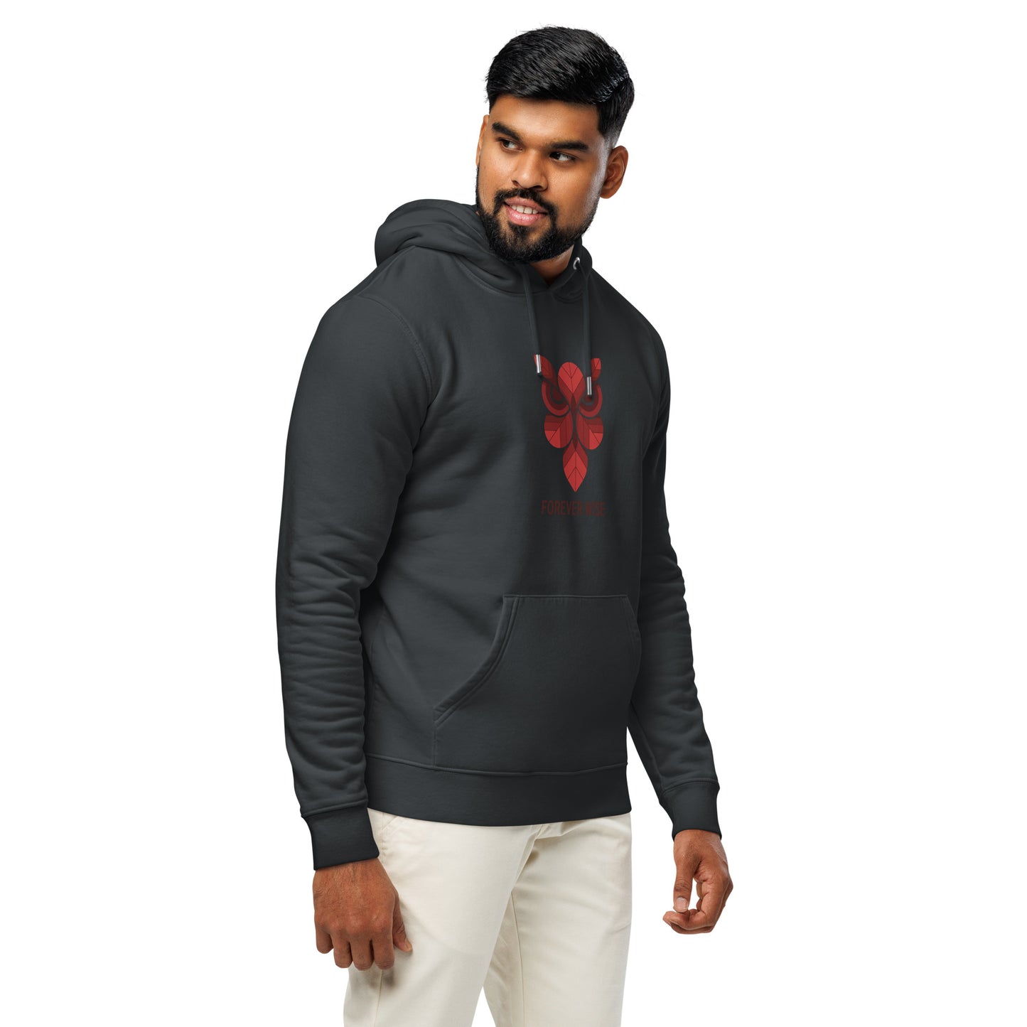 Unisex Essential Organic Hoodie: 'Forever Wise' | Sustainable Owl Fashion USA Dudeily