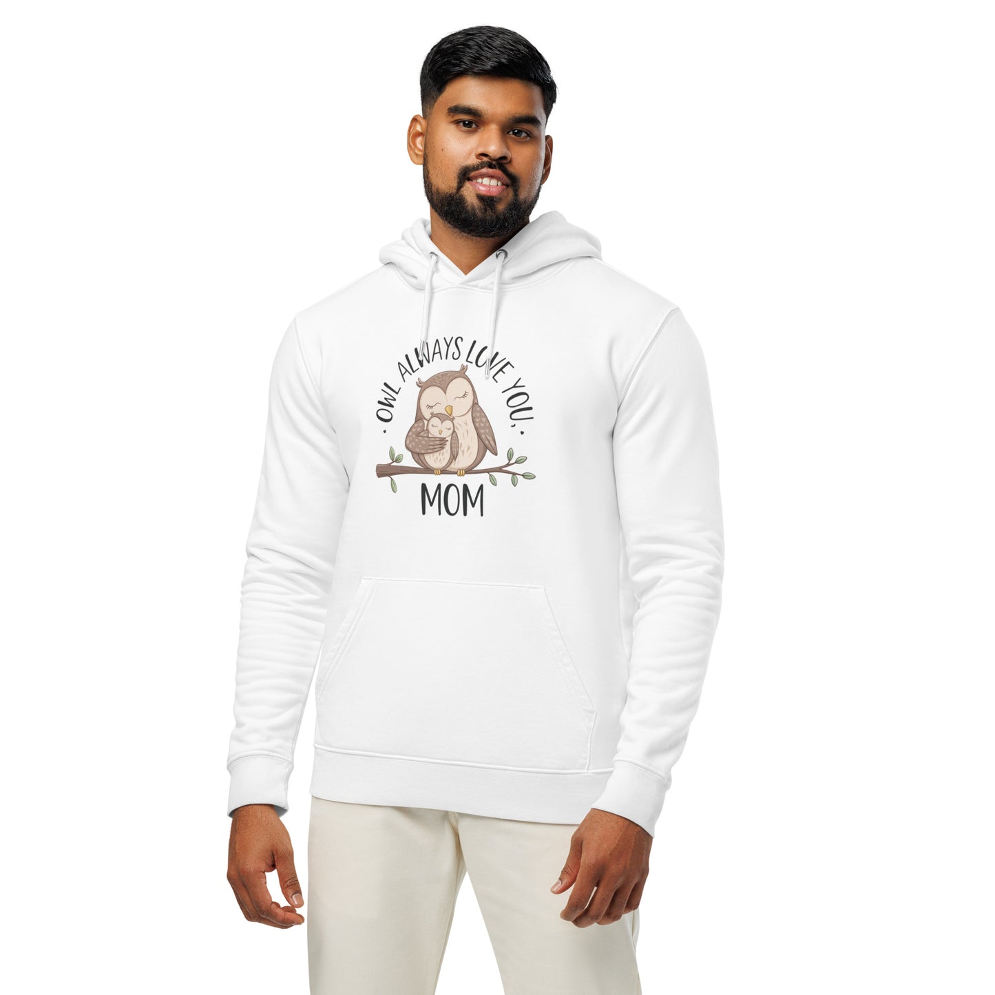 Unisex Essential Organic Hoodie – Sustainable Owl-Themed Pullover for Comfort & Style Dudeily