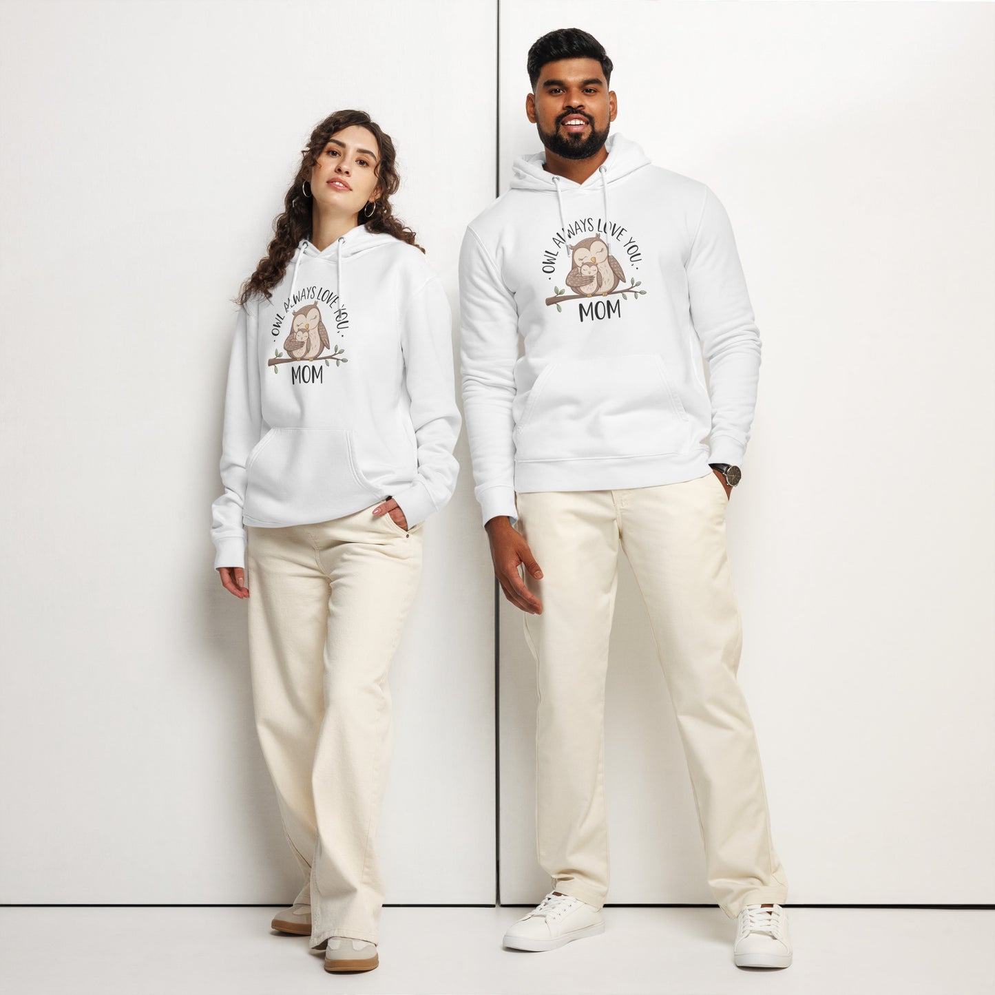 Unisex Essential Organic Hoodie – Sustainable Owl-Themed Pullover for Comfort & Style Dudeily