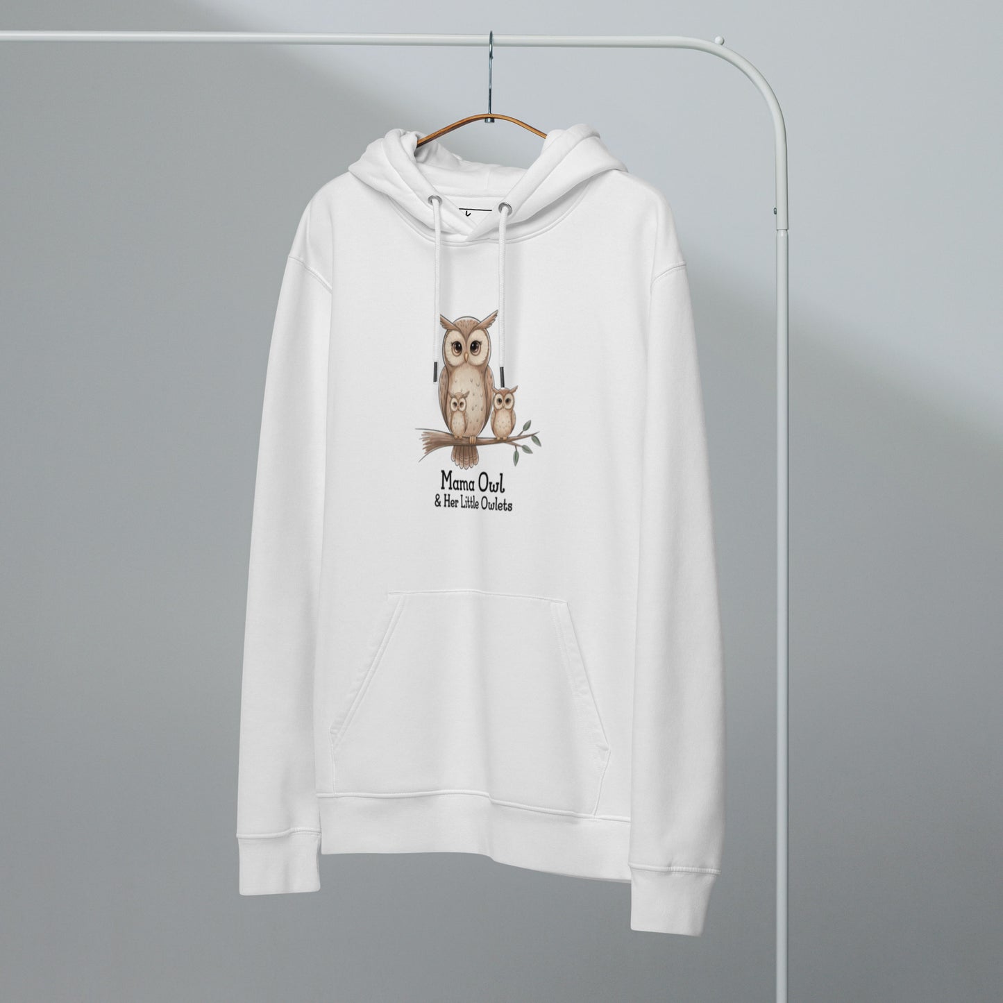 Unisex Essential Organic Hoodie – Owl-Themed Eco-Friendly & Sustainable Dudeily