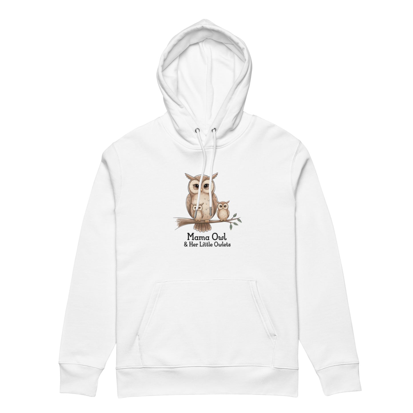 Unisex Essential Organic Hoodie – Owl-Themed Eco-Friendly & Sustainable Dudeily