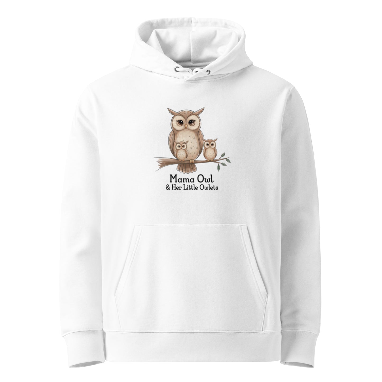 Unisex Essential Organic Hoodie – Owl-Themed Eco-Friendly & Sustainable Dudeily