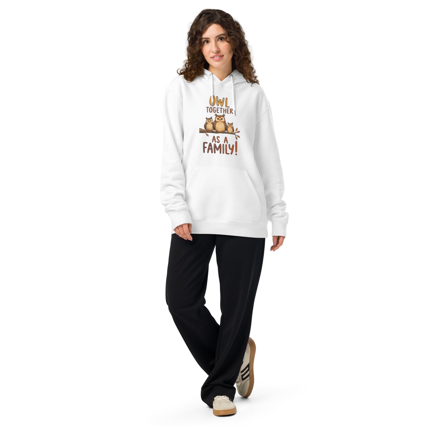 OwlNest Unisex Essential Organic Hoodie – Everyday Eco Comfort White Dudeily