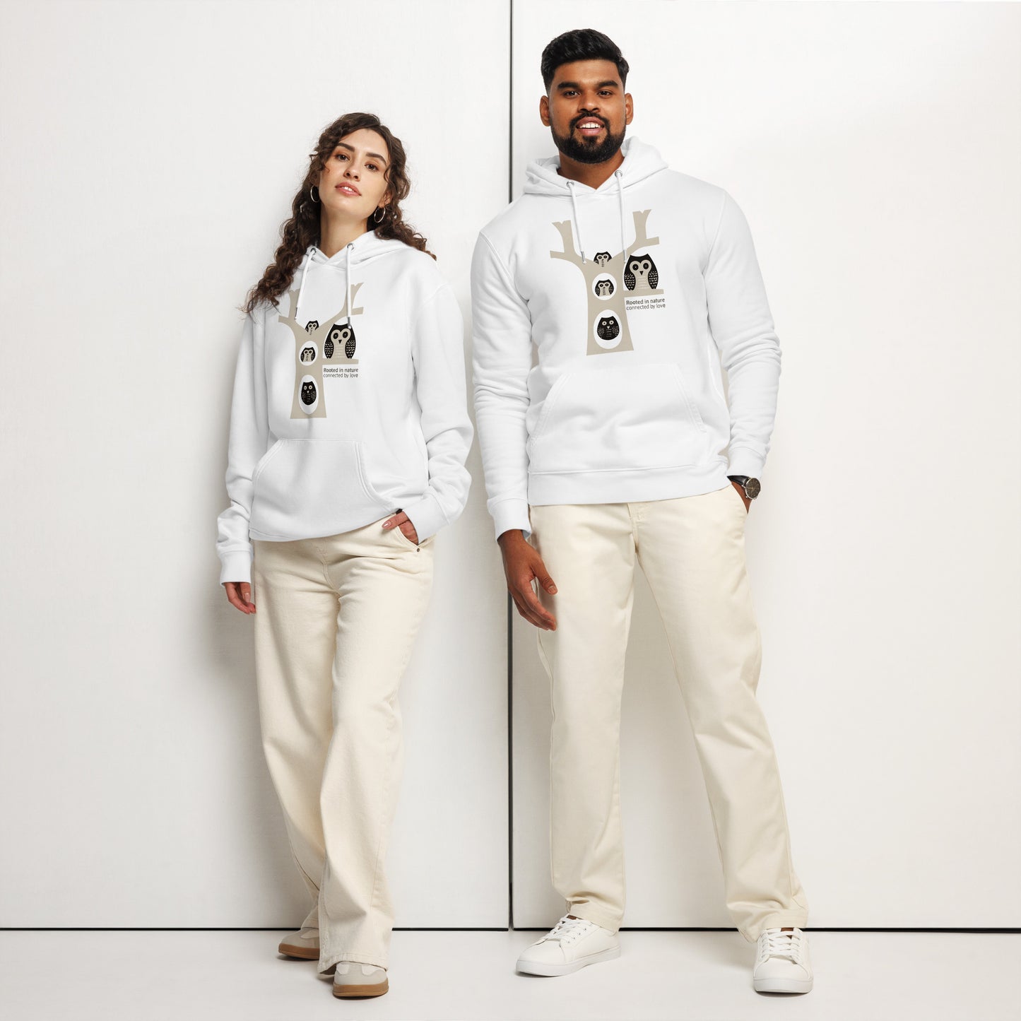 OwlNest Unisex Essential Organic Hoodie – Sustainable Fashion USA | Family Day Edition Dudeily