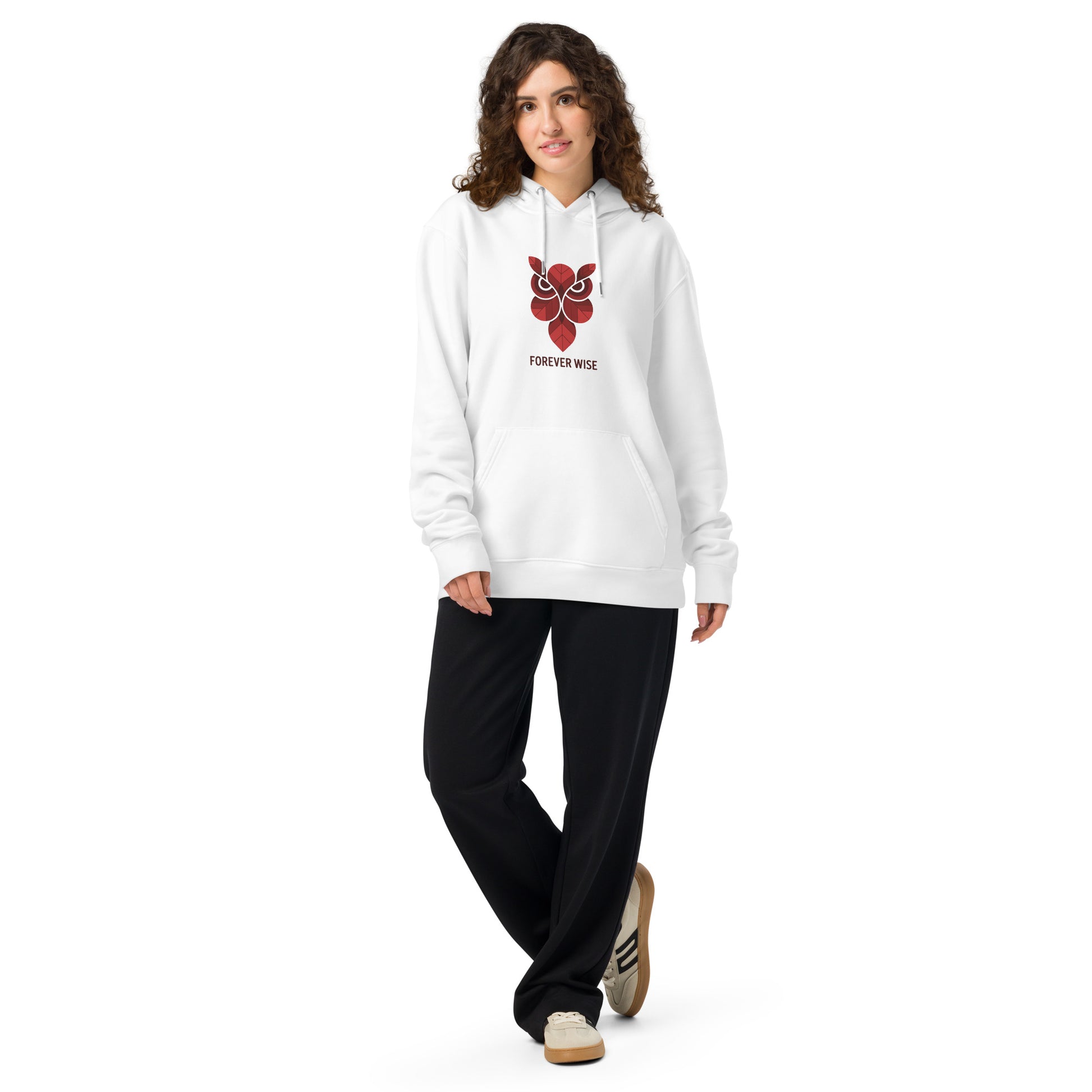 Unisex Essential Organic Hoodie: 'Forever Wise' | Sustainable Owl Fashion USA Dudeily