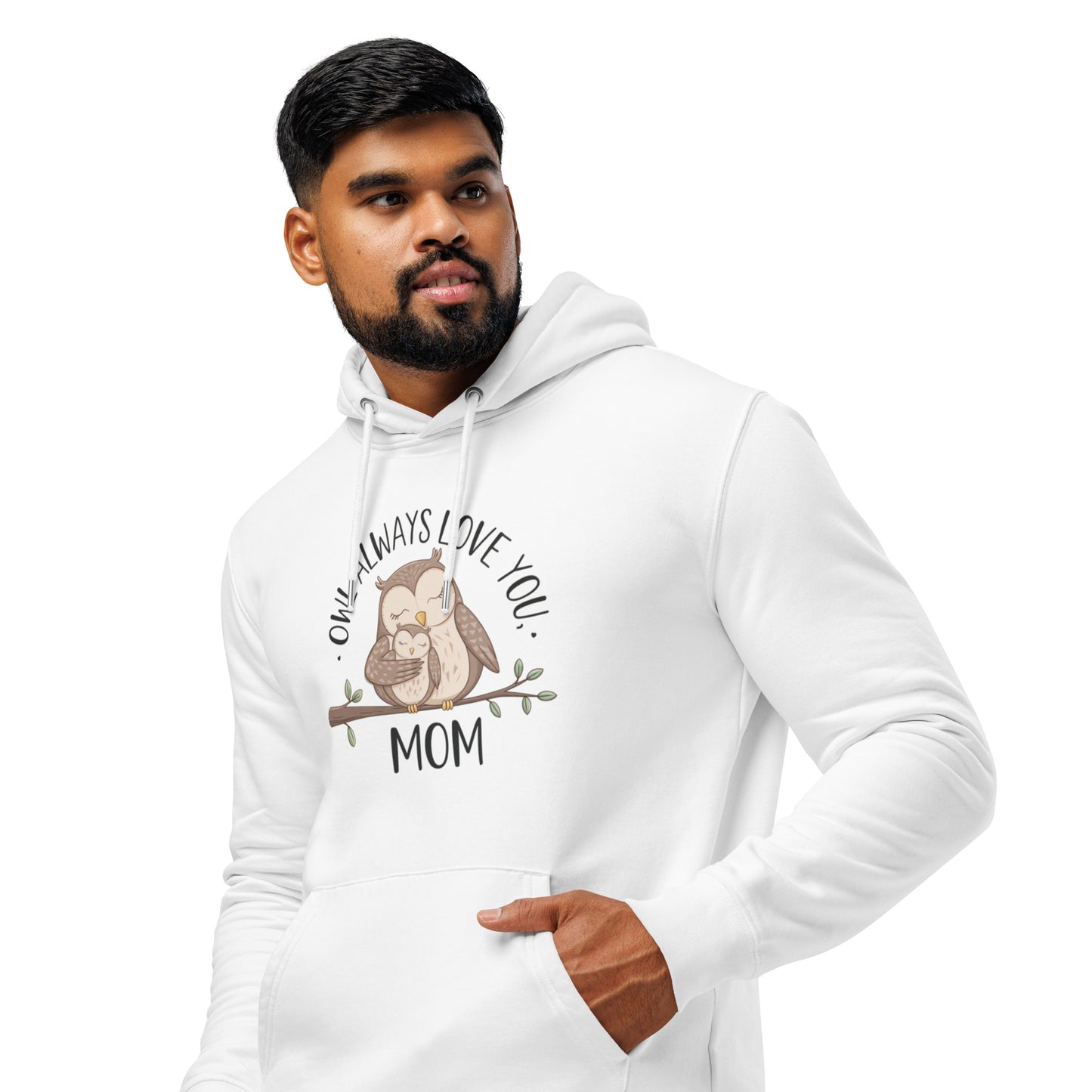 Unisex Essential Organic Hoodie – Sustainable Owl-Themed Pullover for Comfort & Style Dudeily