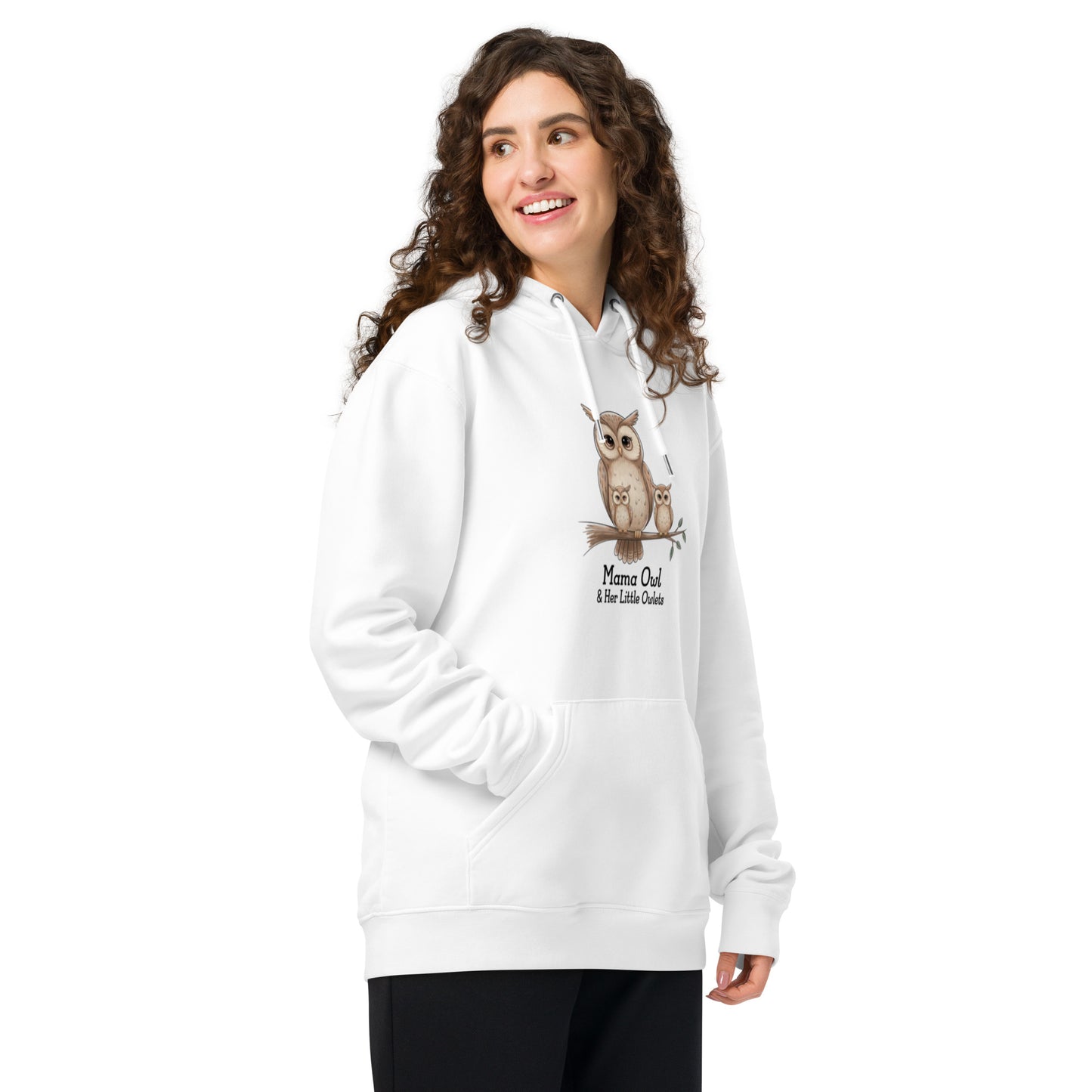 Unisex Essential Organic Hoodie – Owl-Themed Eco-Friendly & Sustainable Dudeily