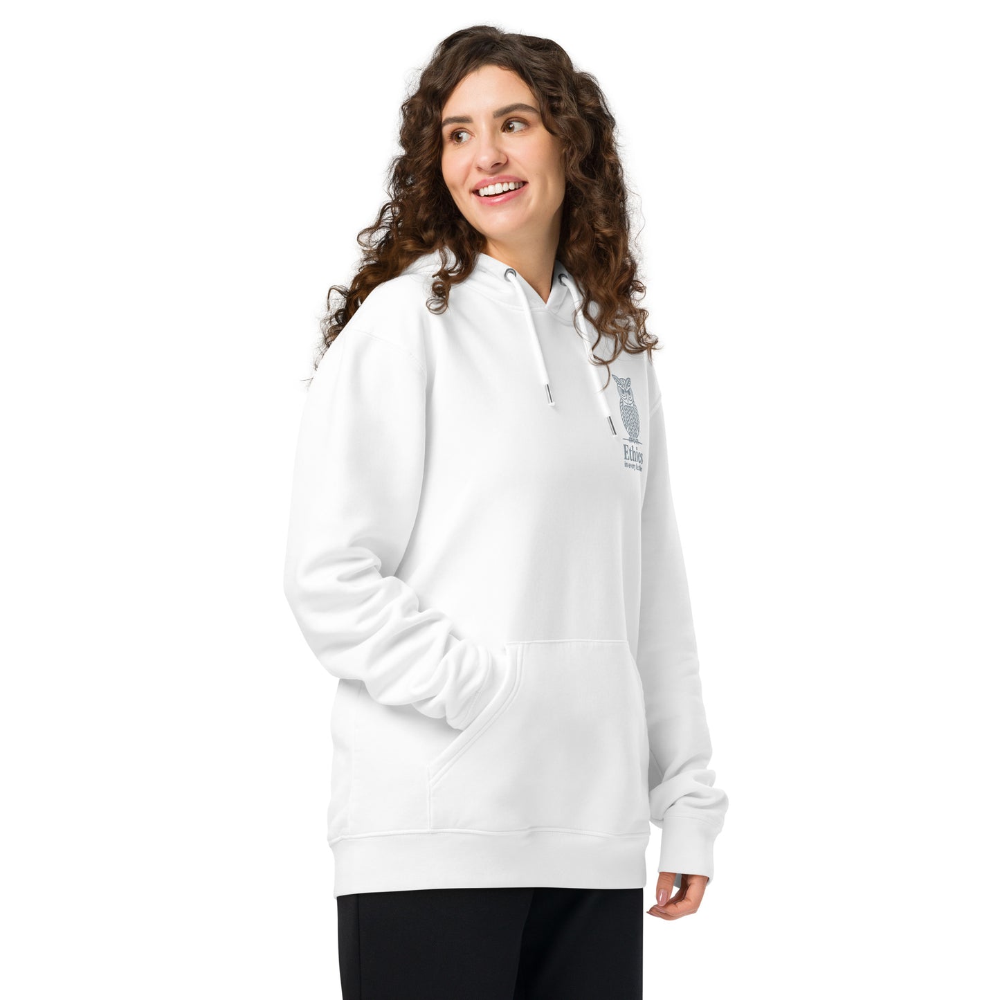 Owl Unisex Essential Organic Hoodie – "Ethics in Every Feather" | Sustainable Fashion Dudeily