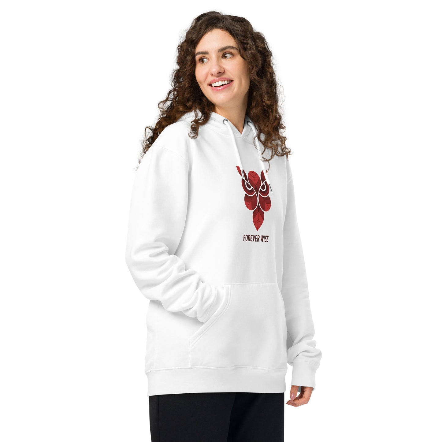 Unisex Essential Organic Hoodie: 'Forever Wise' | Sustainable Owl Fashion USA Dudeily