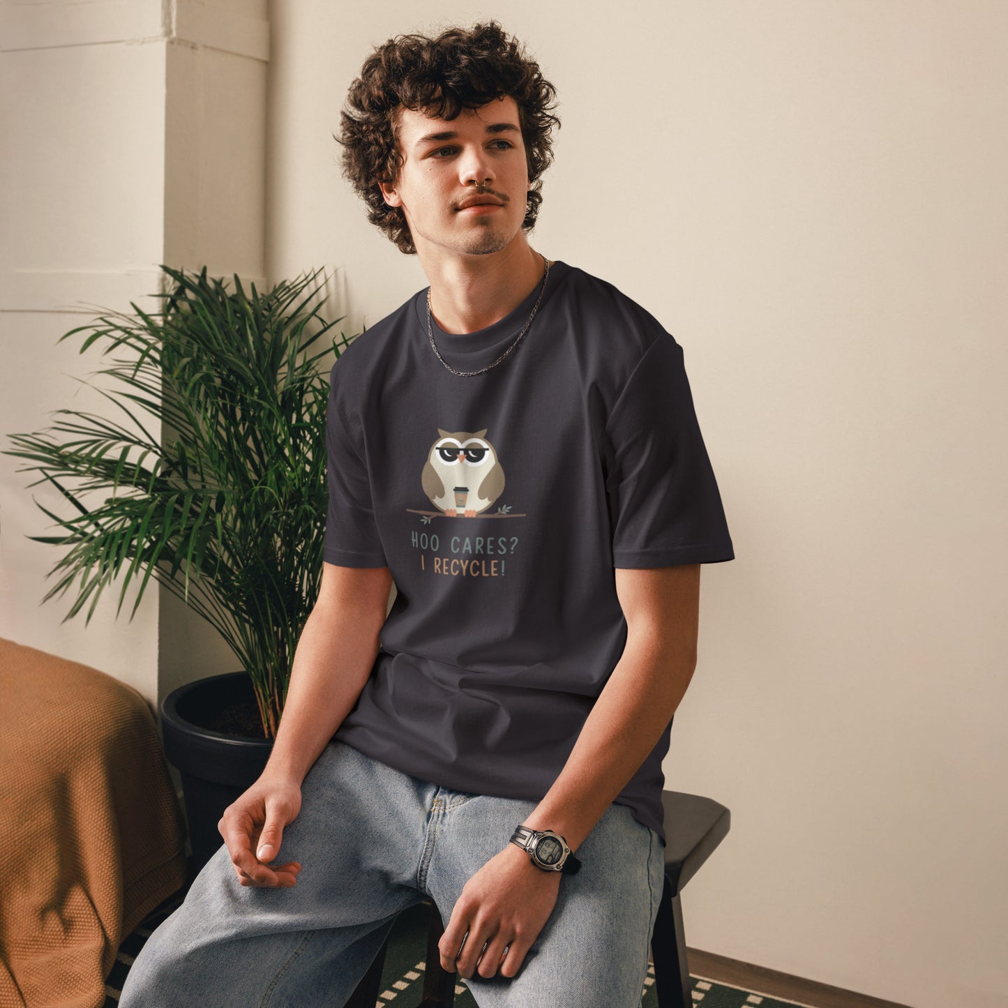 Unisex Organic Cotton T-Shirt | Owl Themed Eco-Friendly & Comfortable Dudeily