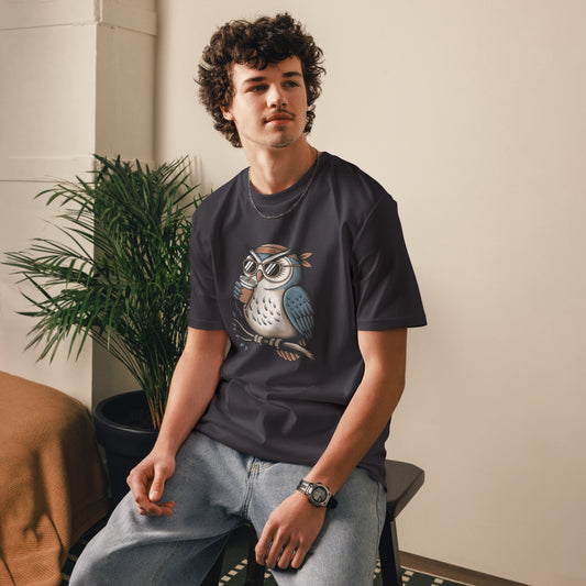 Unisex Organic Cotton T-Shirt – Owl Themed Soft, Sustainable & Stylish Dudeily