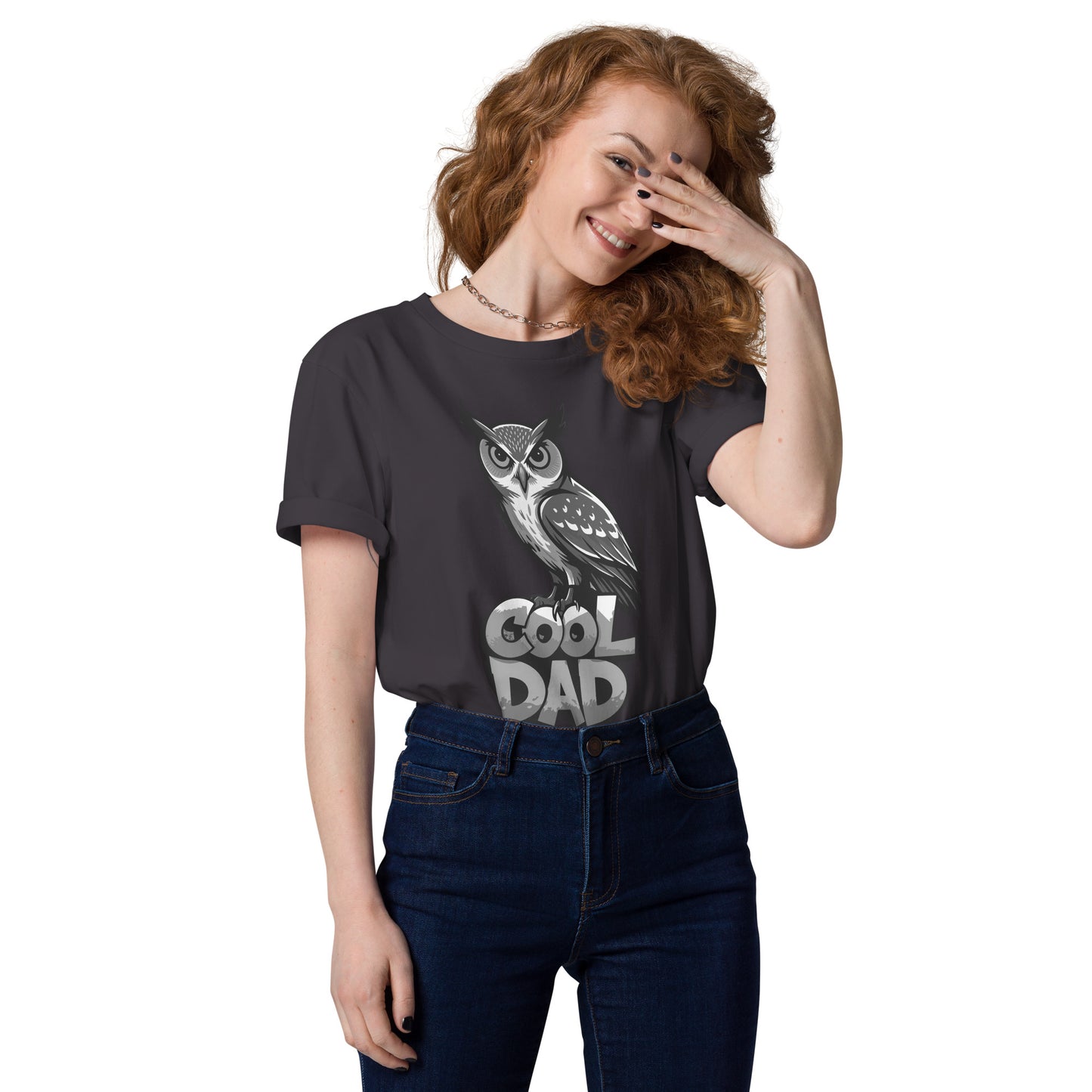 Unisex Organic Cotton T-Shirt – Sustainable Fashion for Nature & Owl Lovers | Dudeily Anthracite Dudeily