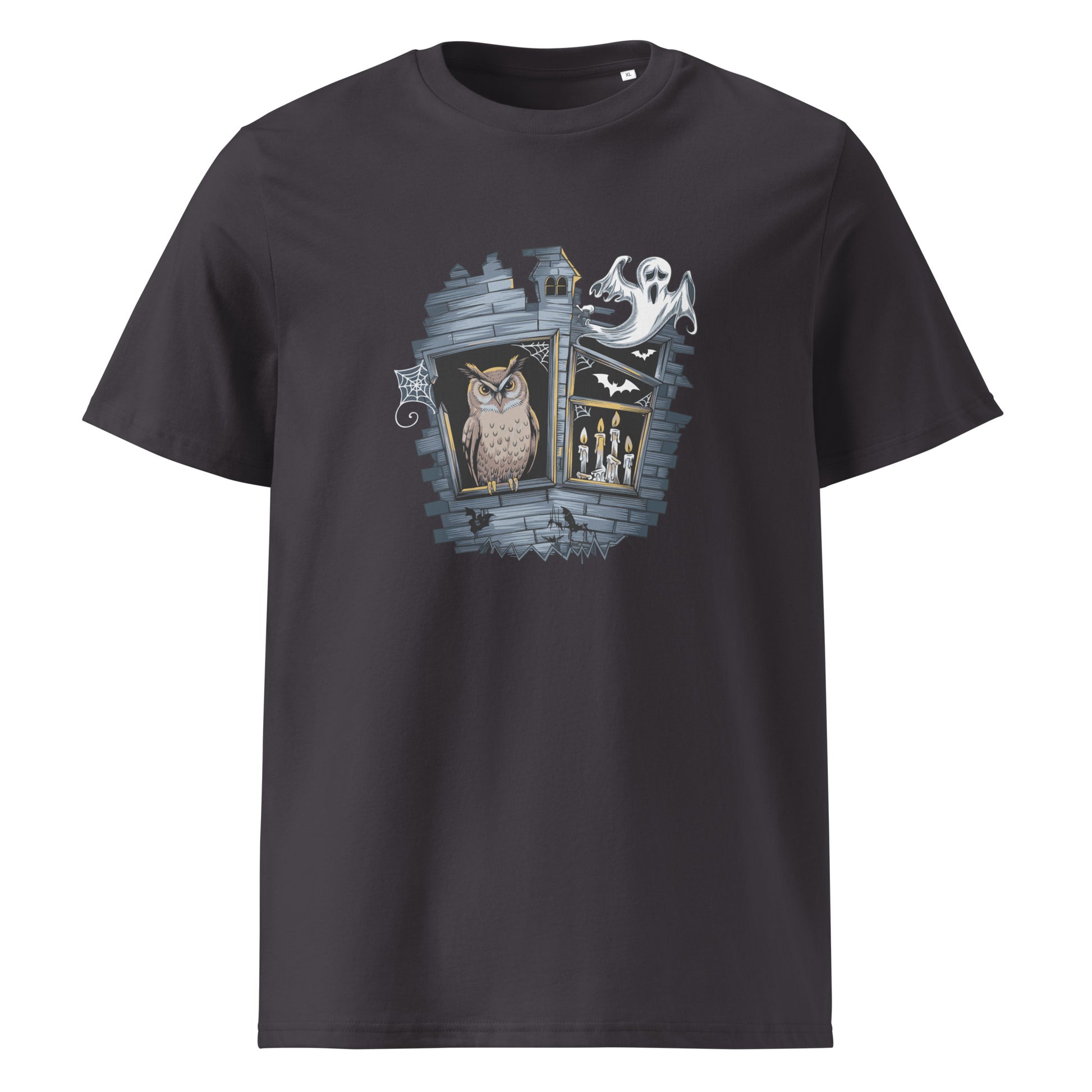Unisex Organic Cotton T-Shirt: Halloween Owl Eco-Friendly Style USA Dudeily