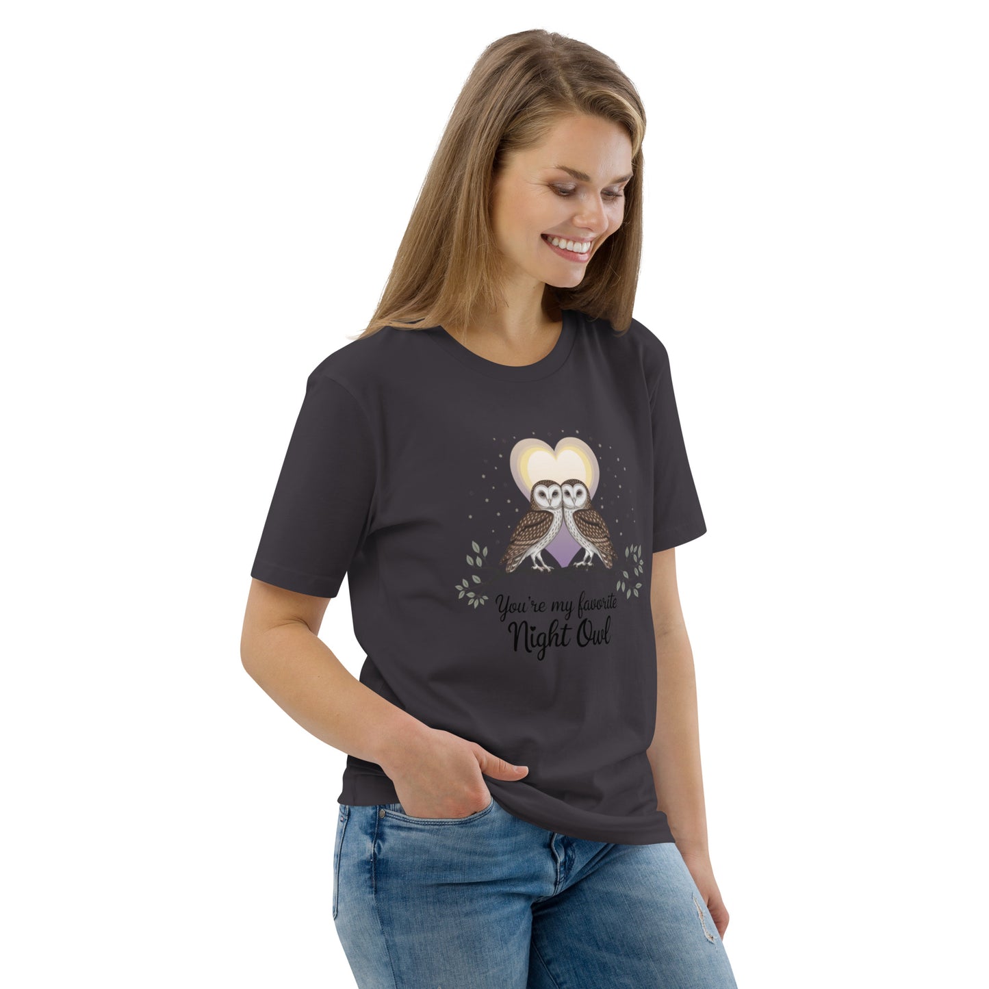 Owl-Themed Unisex Organic Cotton T-Shirt | Sustainable Fashion Dudeily
