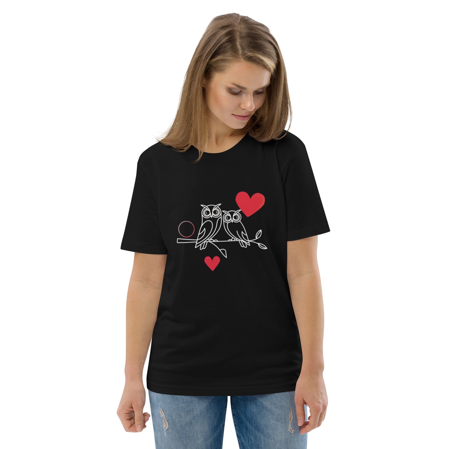 Owl-Themed Unisex Organic Cotton T-Shirt | Eco-Friendly Dudeily