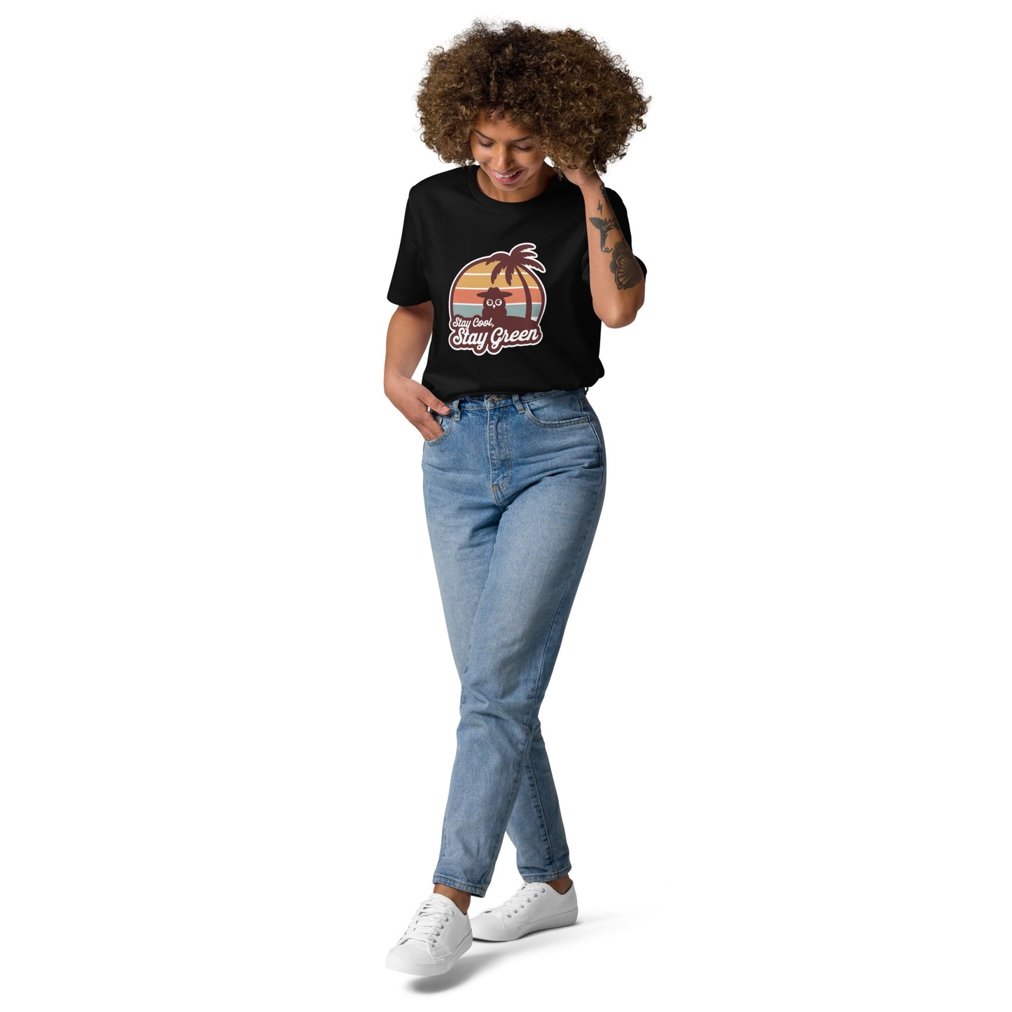 Unisex Organic Cotton T-Shirt – Sustainable & Comfortable for Owl Lover Black Dudeily