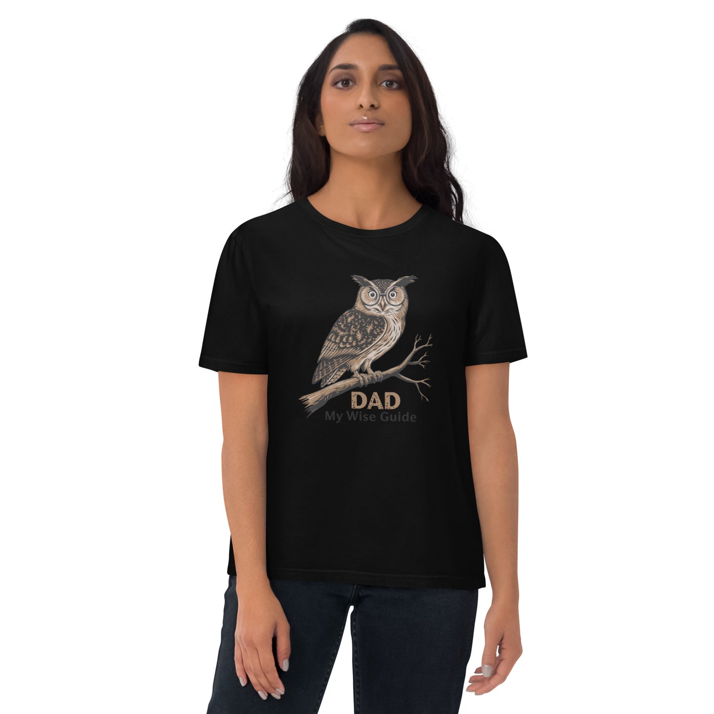 Unisex Organic Cotton T-Shirt – Owl Themed Sustainable Fashion for Father's Day by Dudeily Dudeily