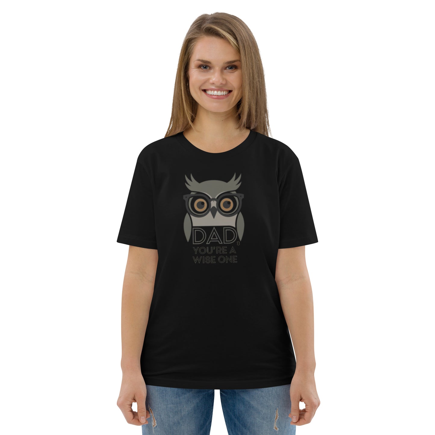 Unisex Organic Cotton T-Shirt – Owl-Themed Eco-Friendly Style for Father's Day Gifts by Dudeily Dudeily