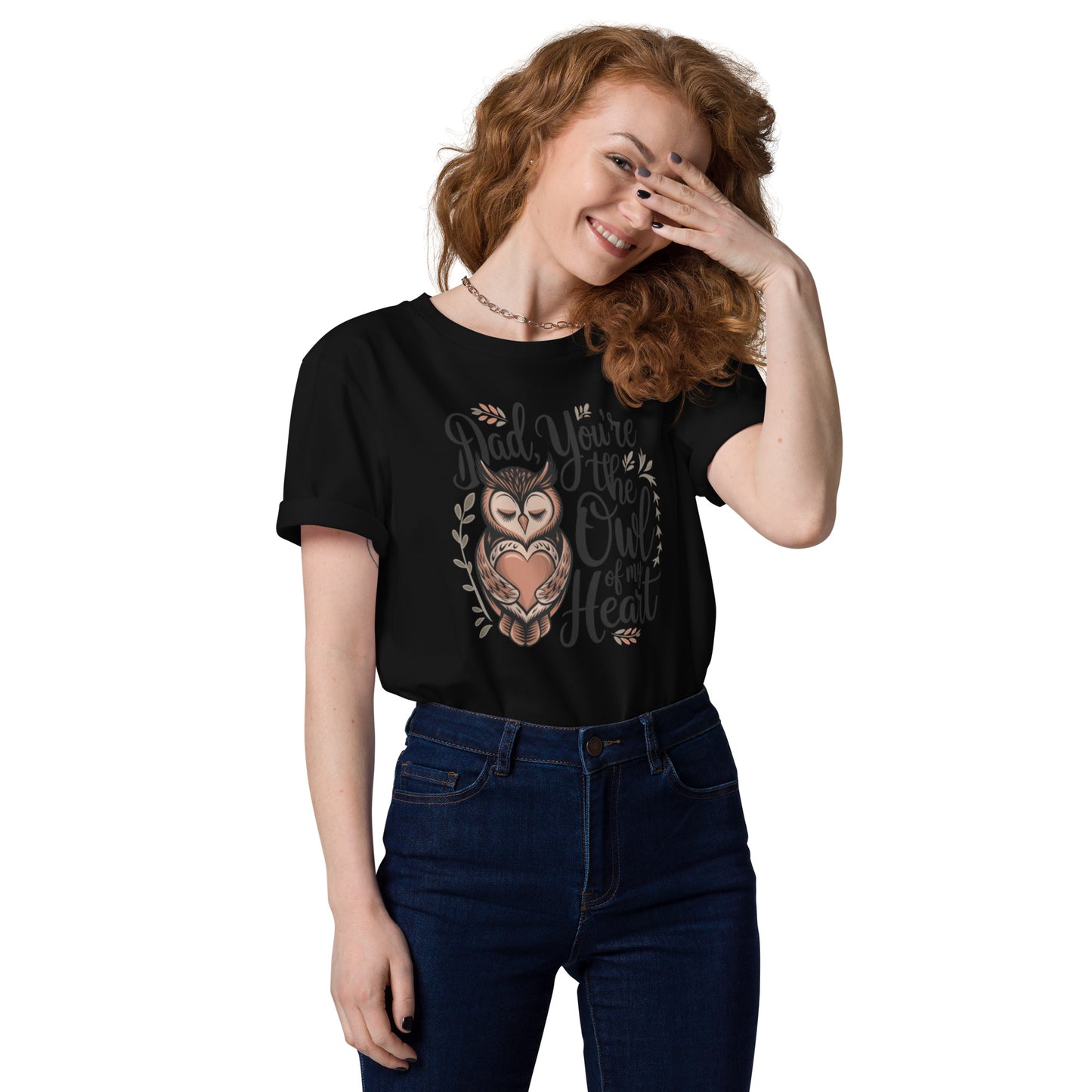 Unisex Organic Cotton T-Shirt – Owl-Themed Eco-Friendly Style by Dudeily Dudeily