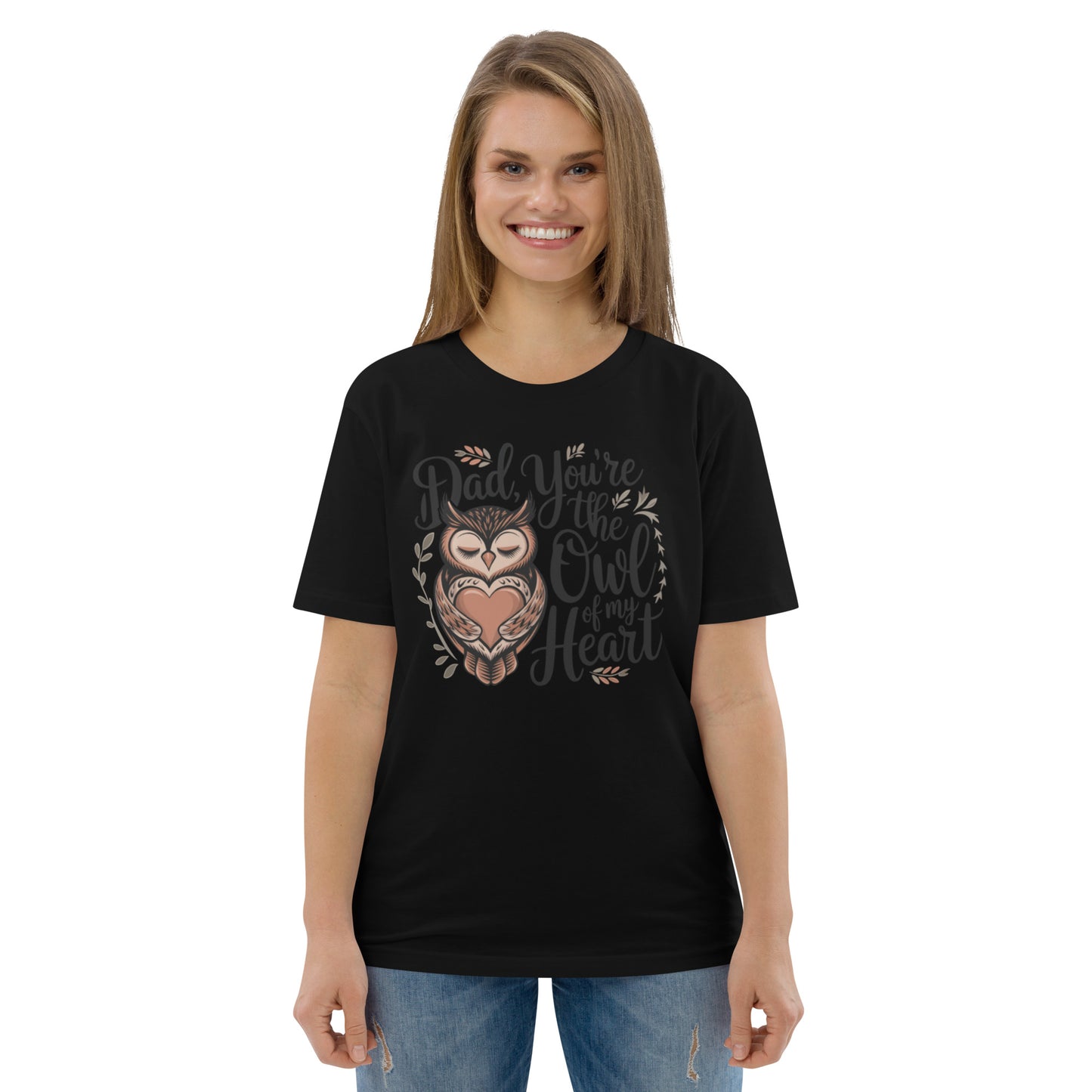 Unisex Organic Cotton T-Shirt – Owl-Themed Eco-Friendly Style by Dudeily Dudeily