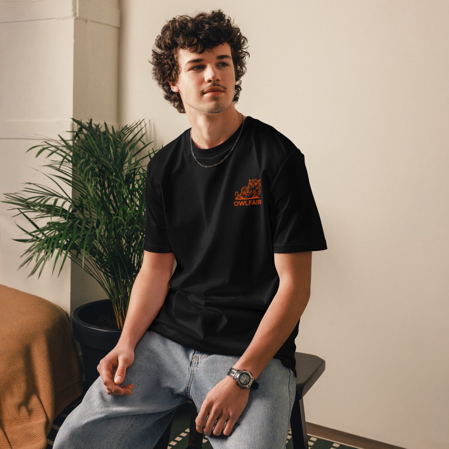 Unisex Organic Cotton T-Shirt | Owl-Themed Sustainable Fashion for Father's Day Dudeily